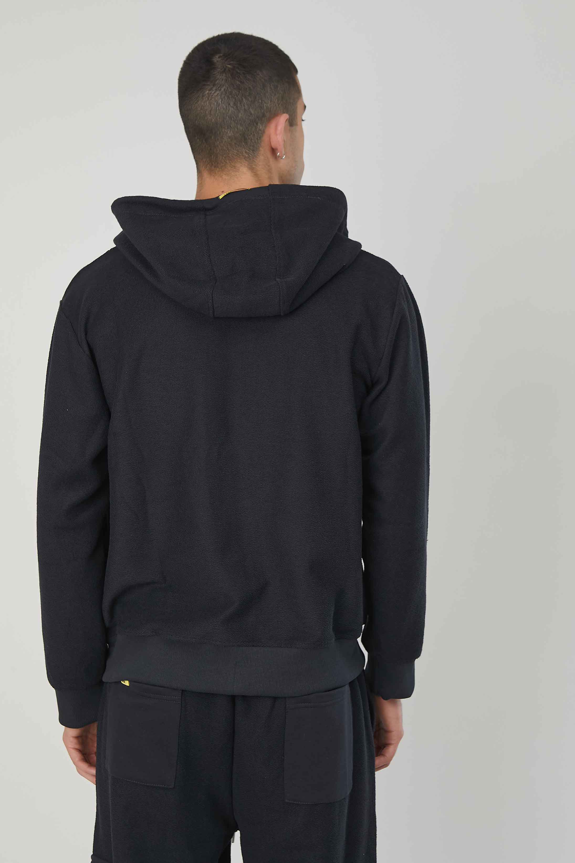 FELPA GARZATA ZIP TASCONI DARK GREY