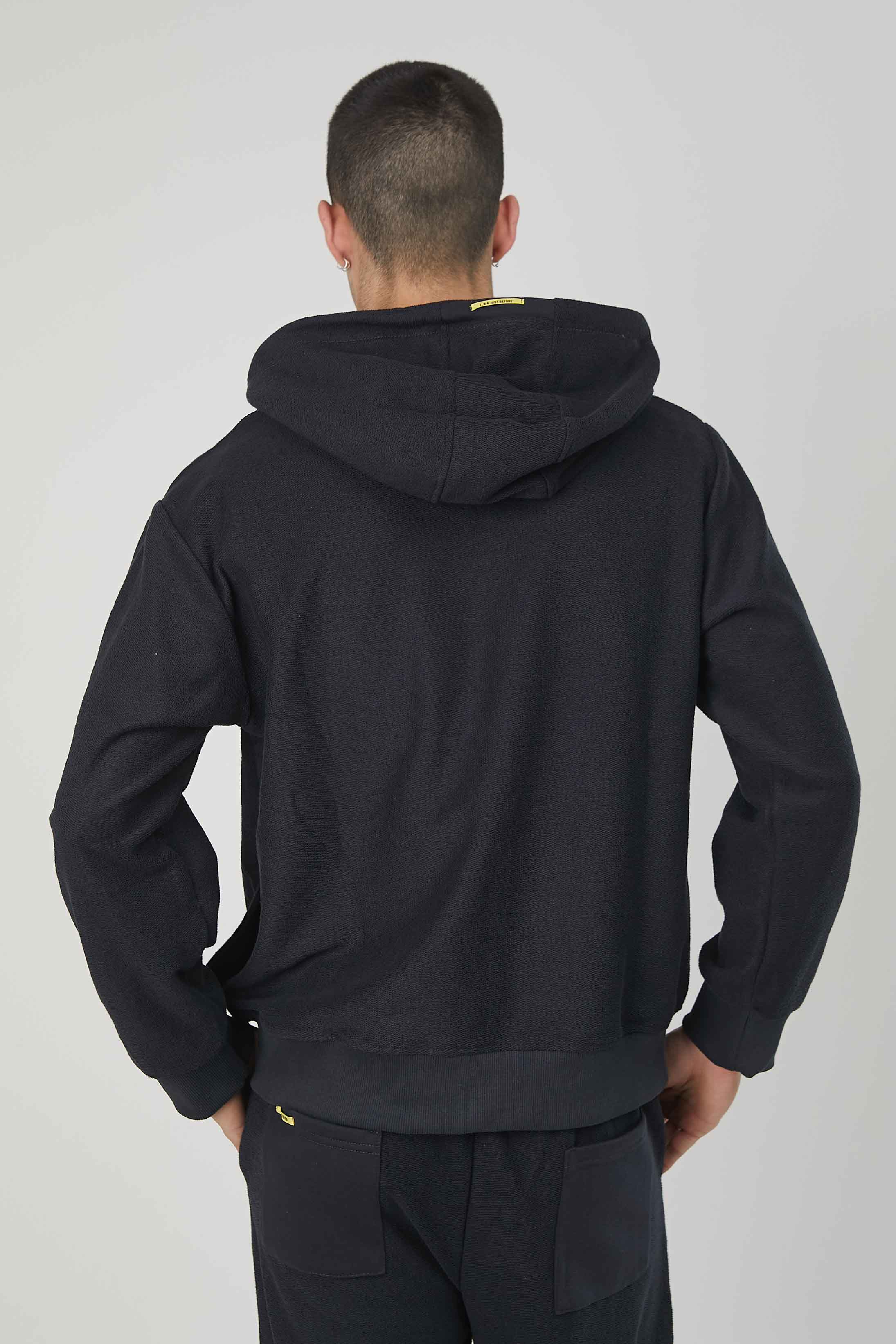 FELPA GARZATA ZIP TASCONI DARK GREY