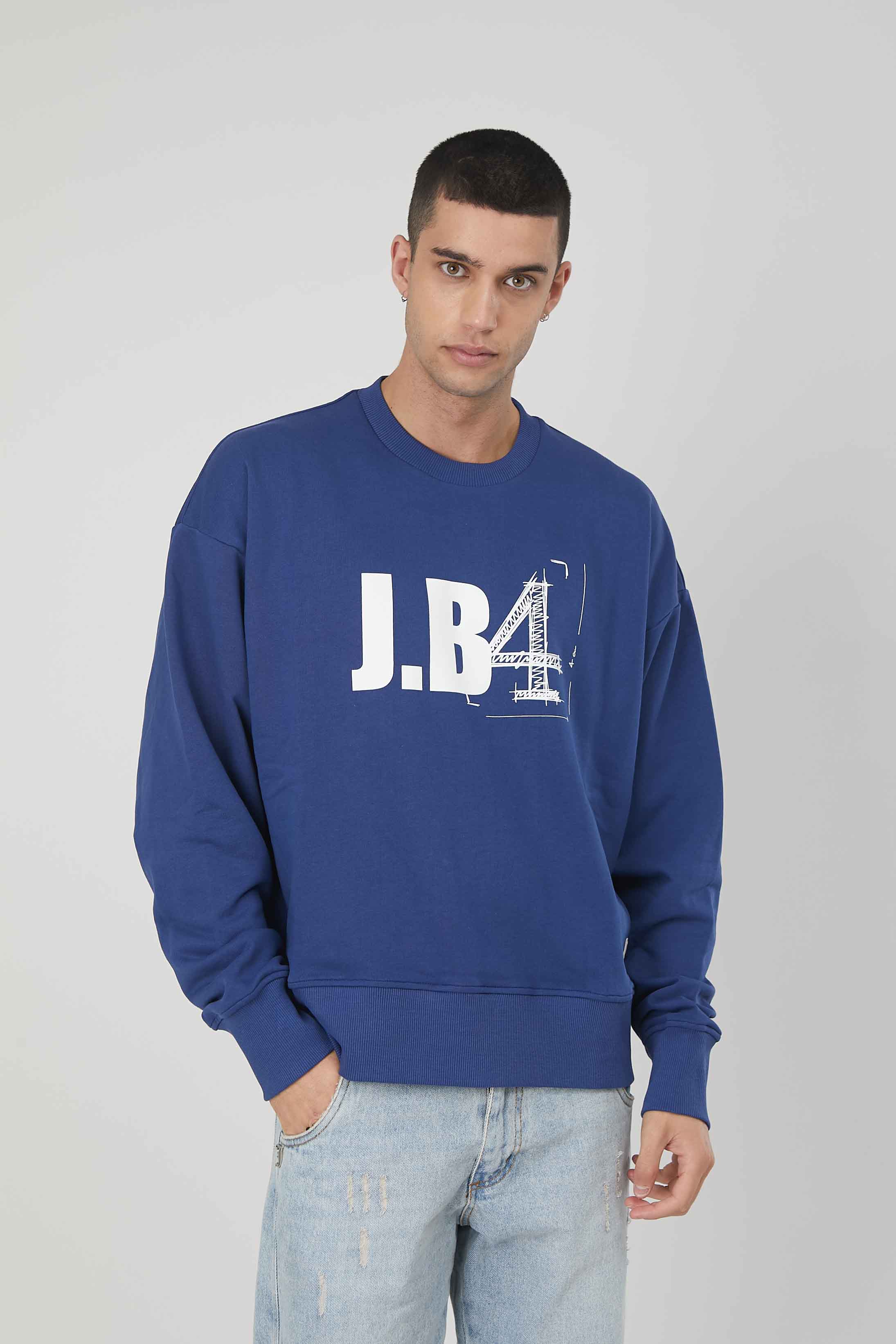 FELPA LOGO GRAFICO BLUE