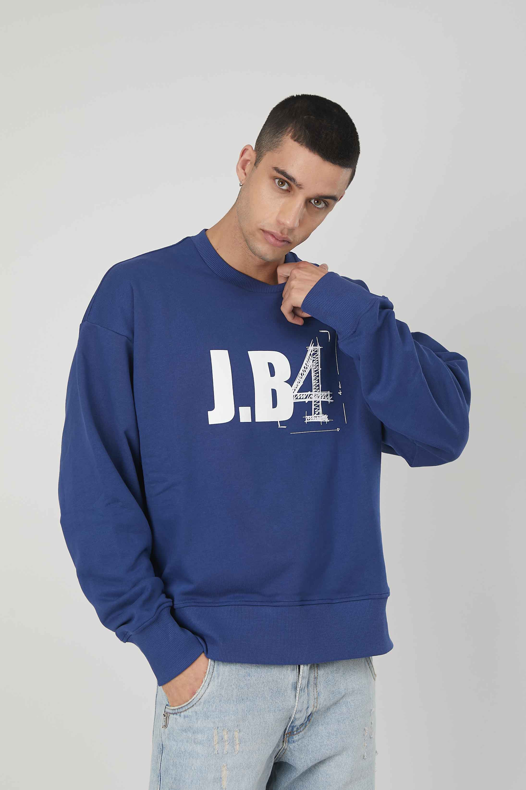 FELPA LOGO GRAFICO BLUE