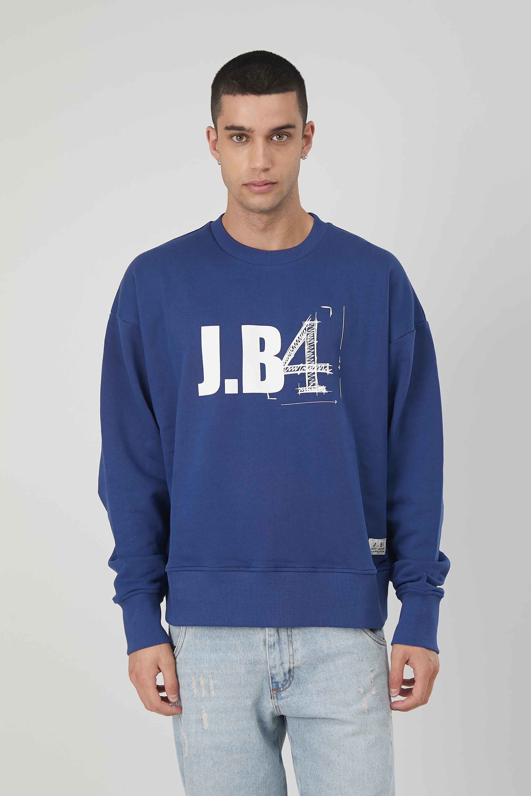 FELPA LOGO GRAFICO BLUE