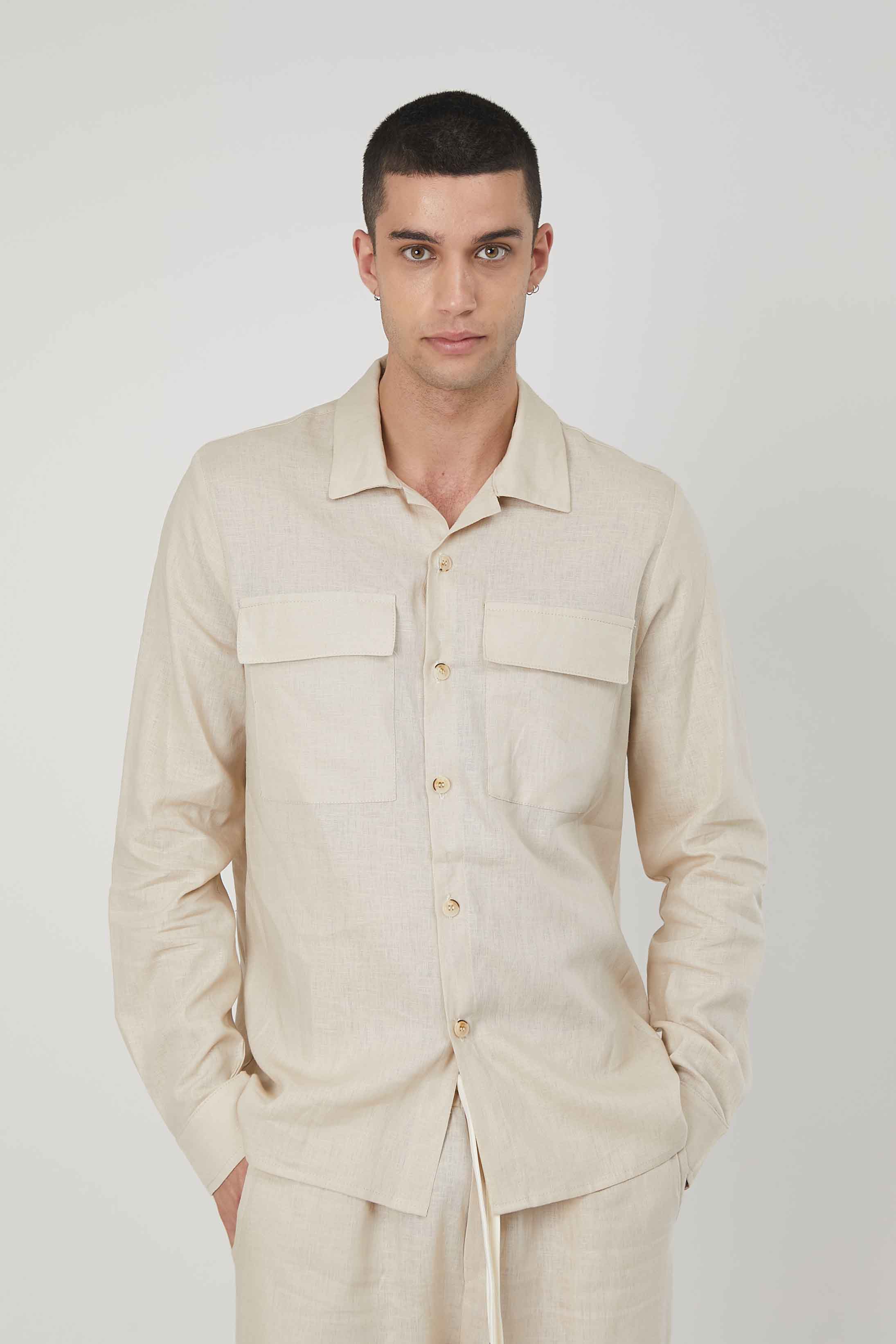 CAMICIA LINO BEIGE
