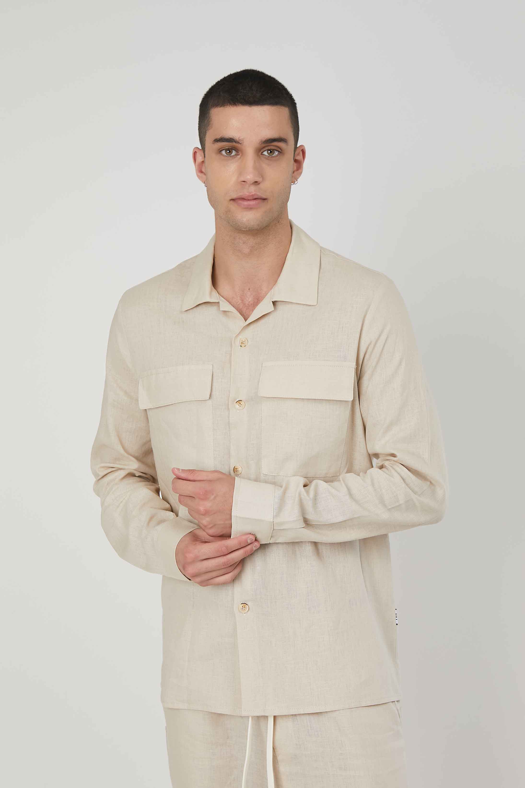 CAMICIA LINO BEIGE