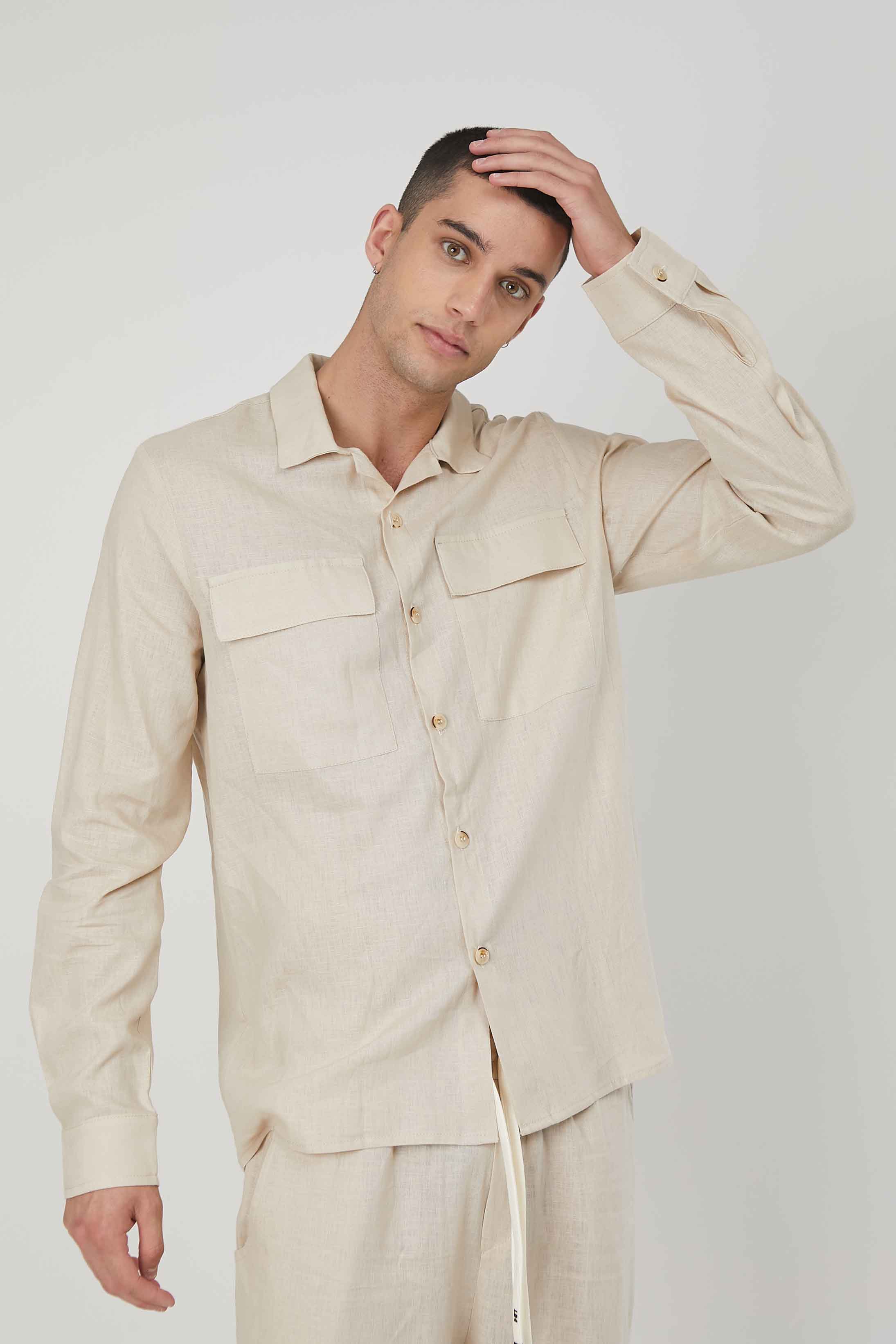 CAMICIA LINO BEIGE