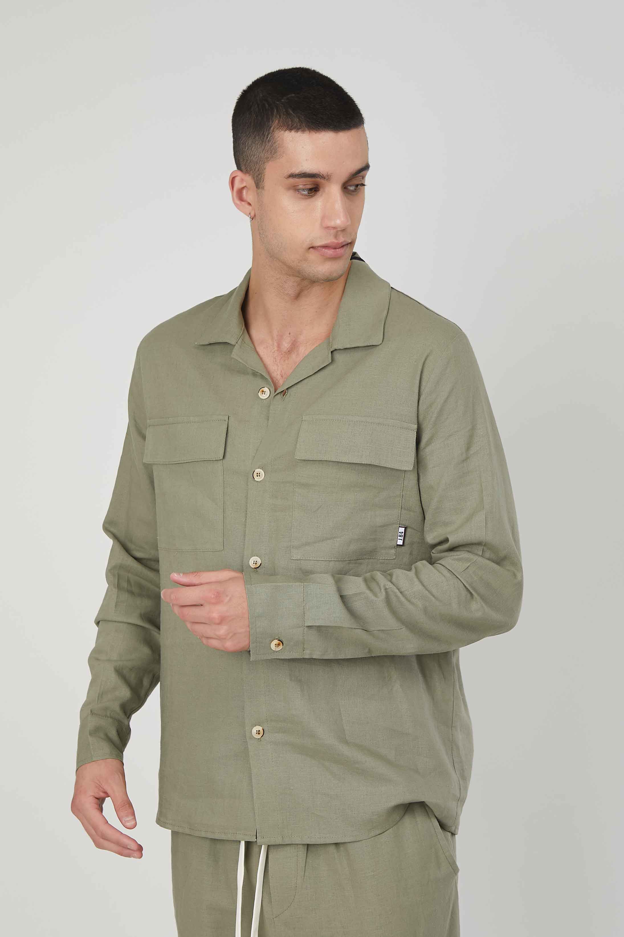 CAMICIA LINO MILITARY