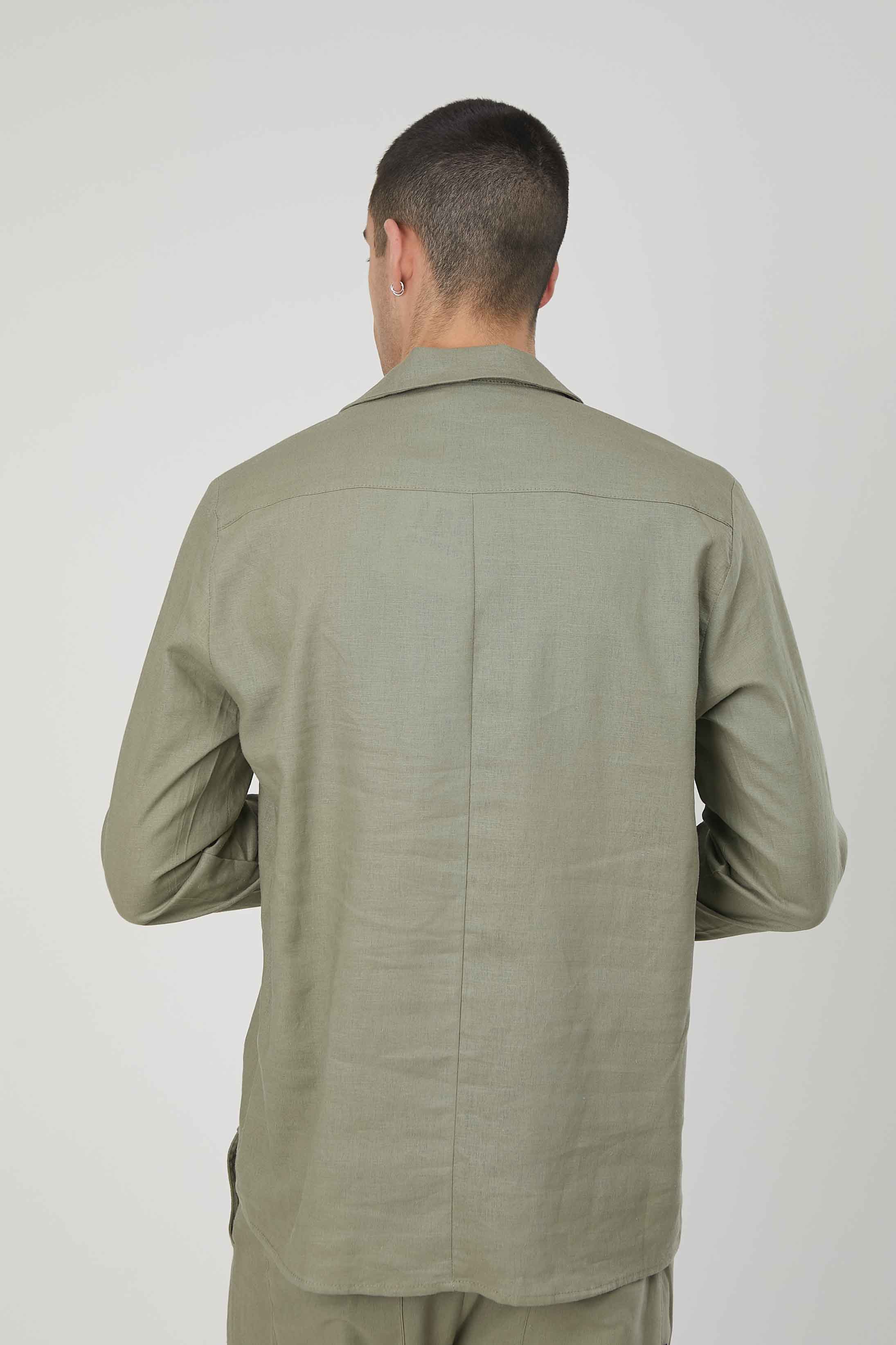 CAMICIA LINO MILITARY