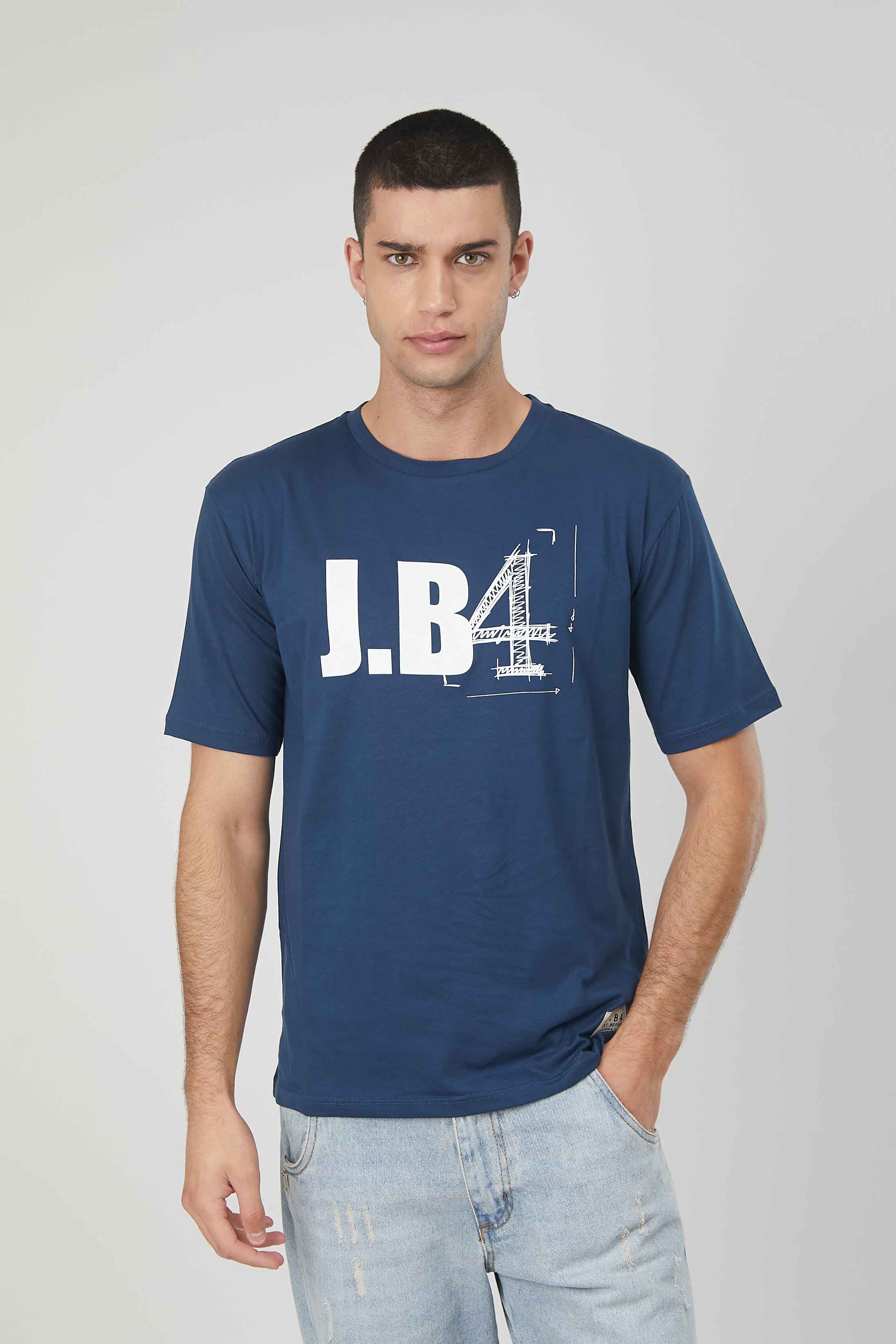 T-SHIRT LOGO GRAFICO BLUE