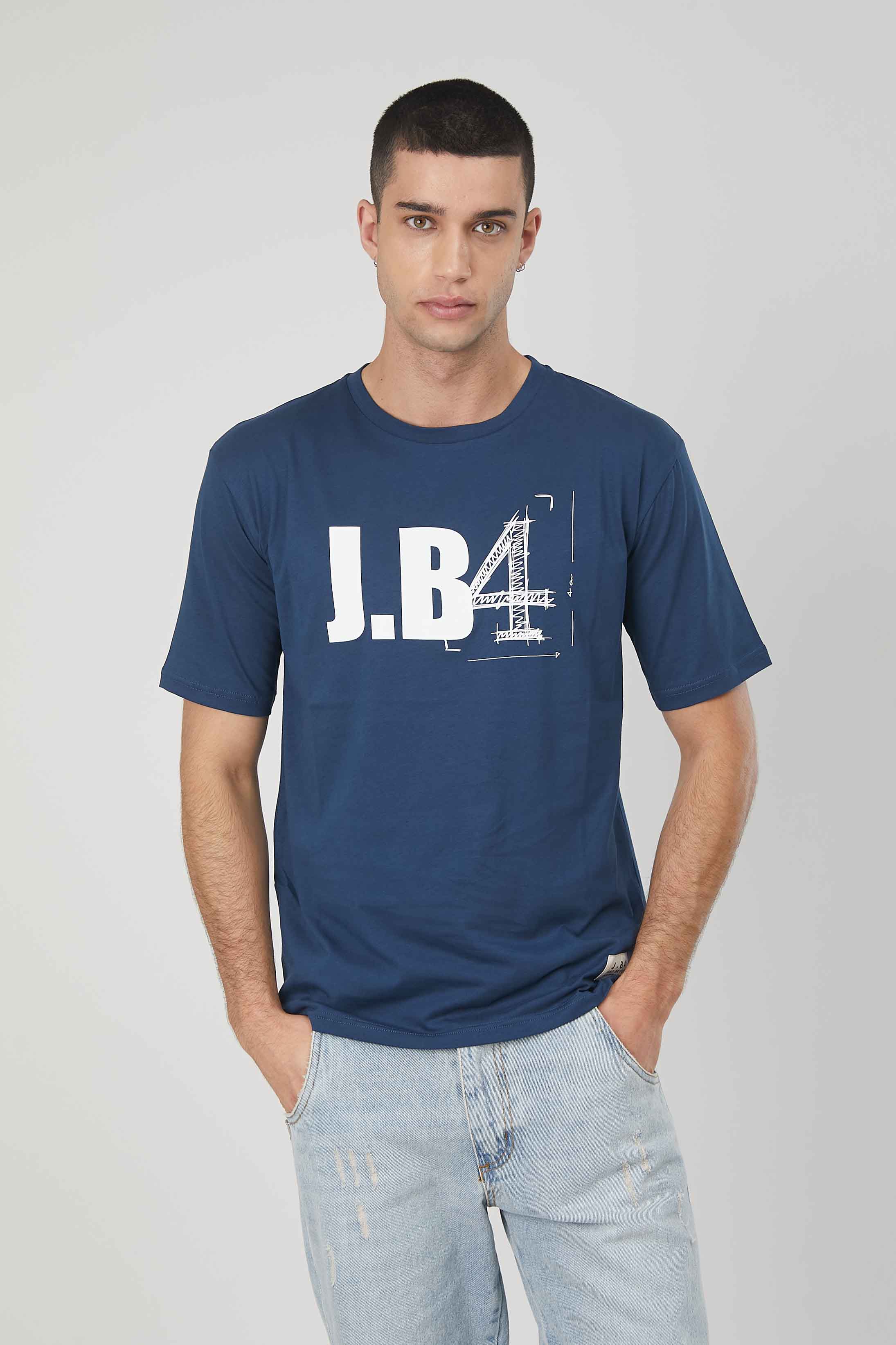 T-SHIRT LOGO GRAFICO BLUE