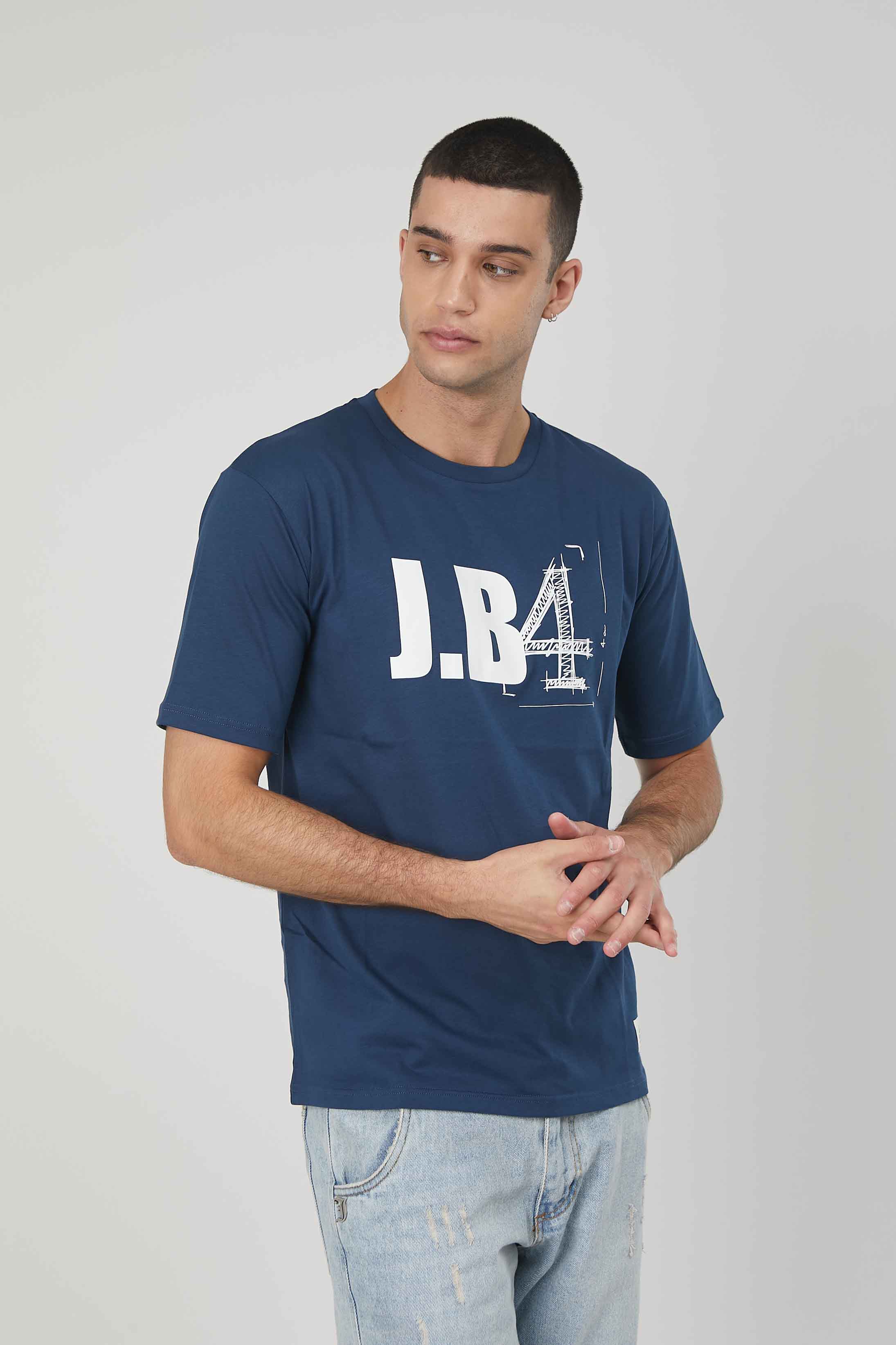 T-SHIRT LOGO GRAFICO BLUE