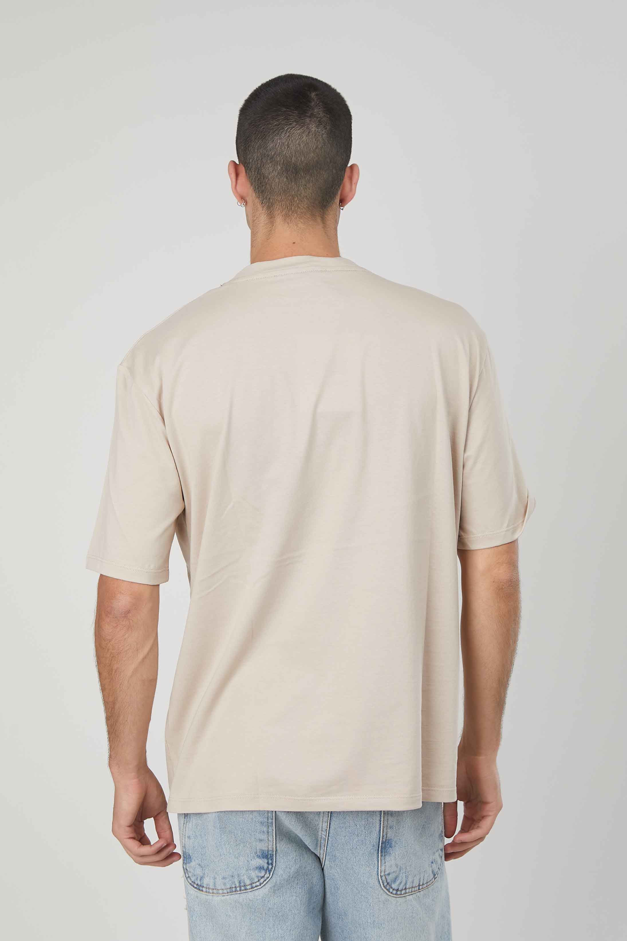 T-SHIRT ETICHETTA CROCE SAND
