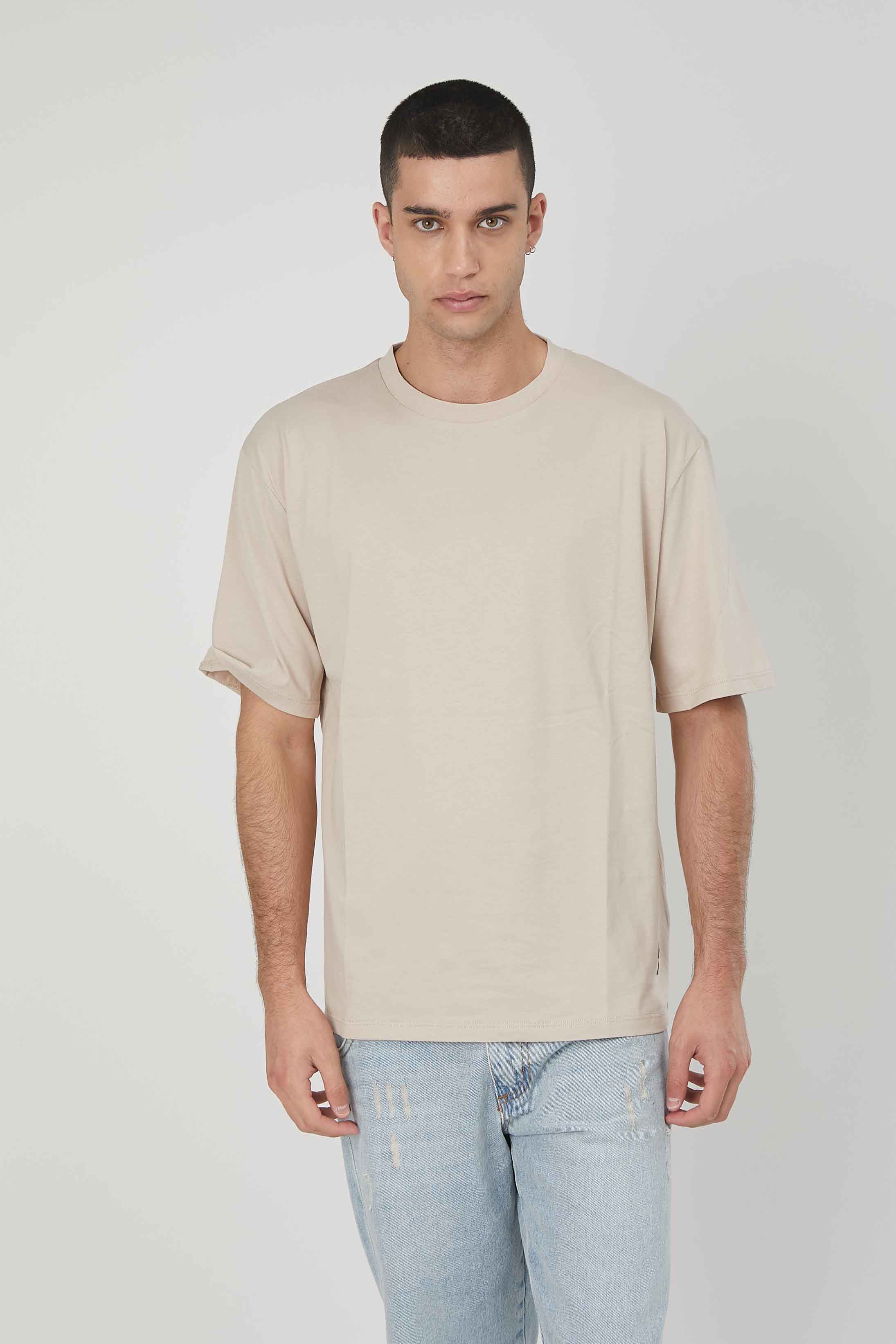 T-SHIRT ETICHETTA CROCE SAND