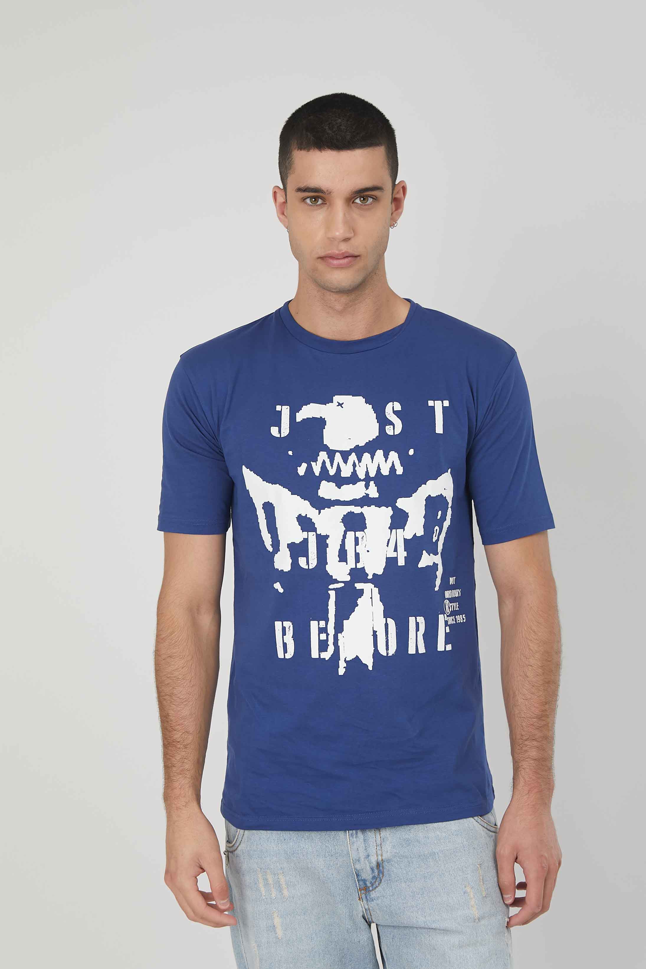 T-SHIRT STAMPA EAGLE BLUE
