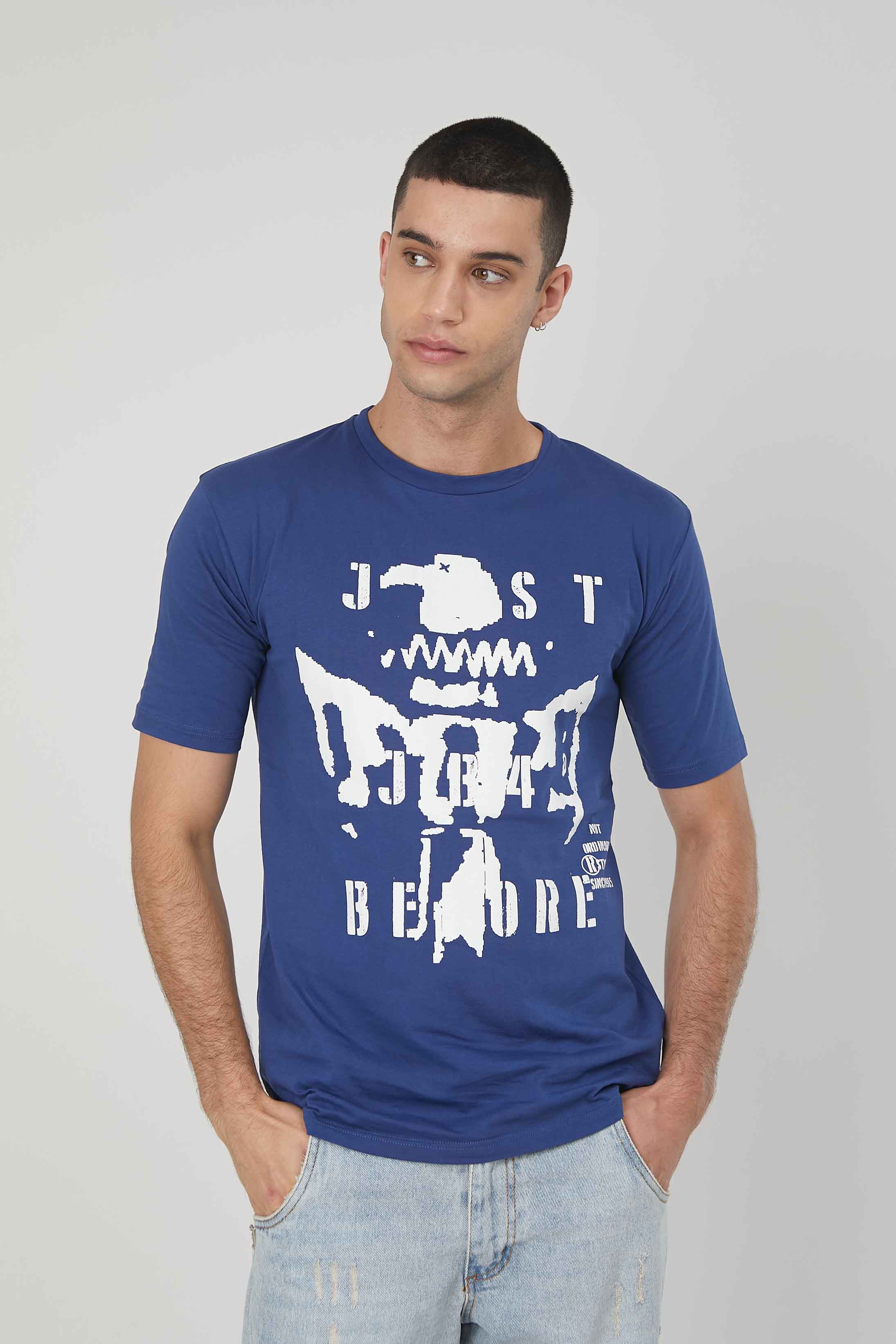 T-SHIRT STAMPA EAGLE BLUE