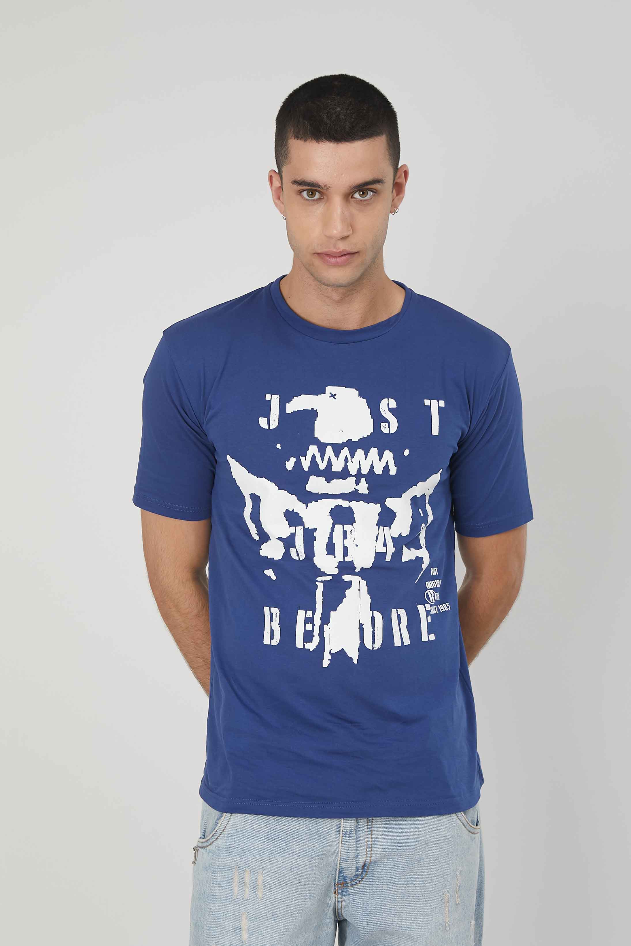 T-SHIRT STAMPA EAGLE BLUE