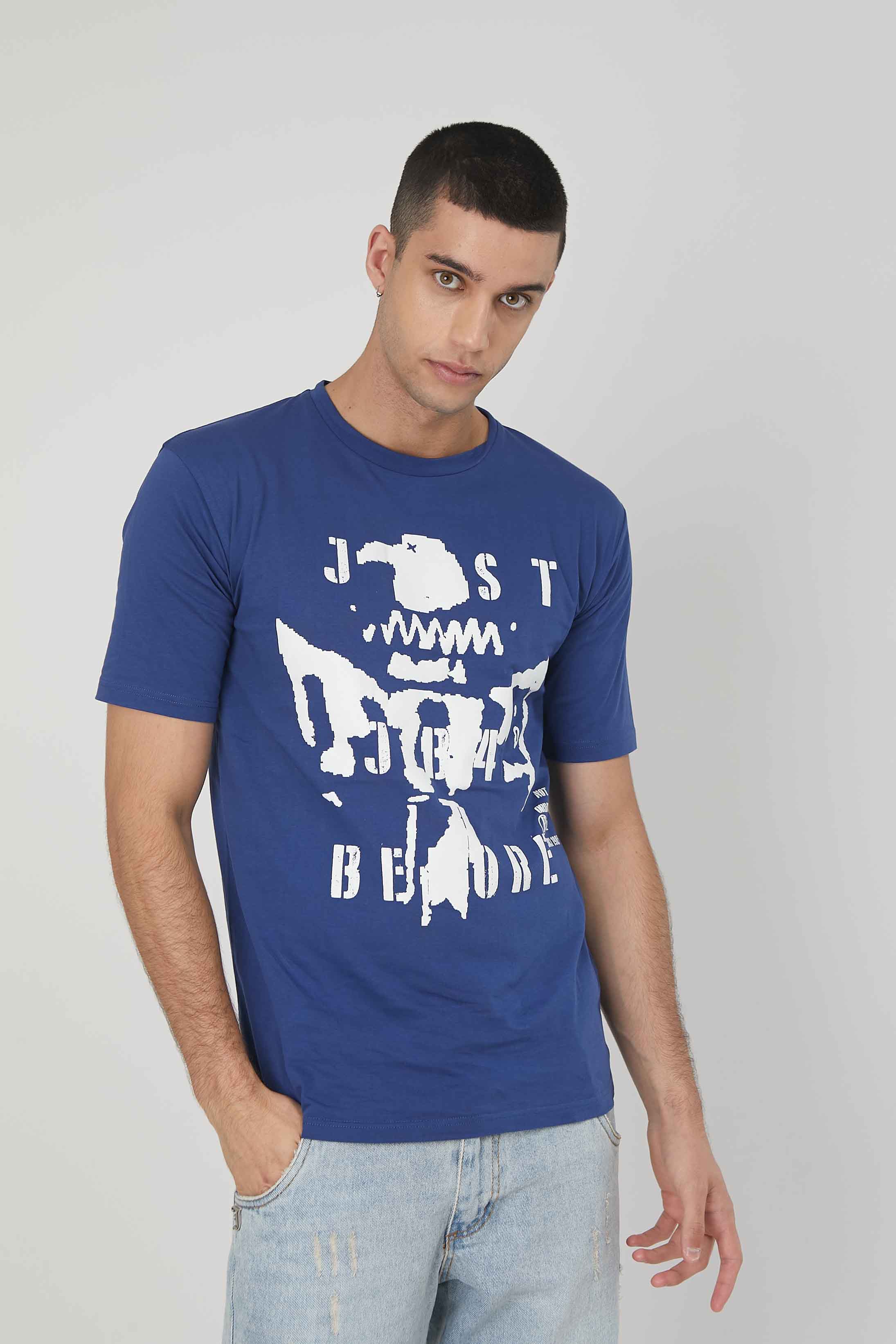 T-SHIRT STAMPA EAGLE BLUE