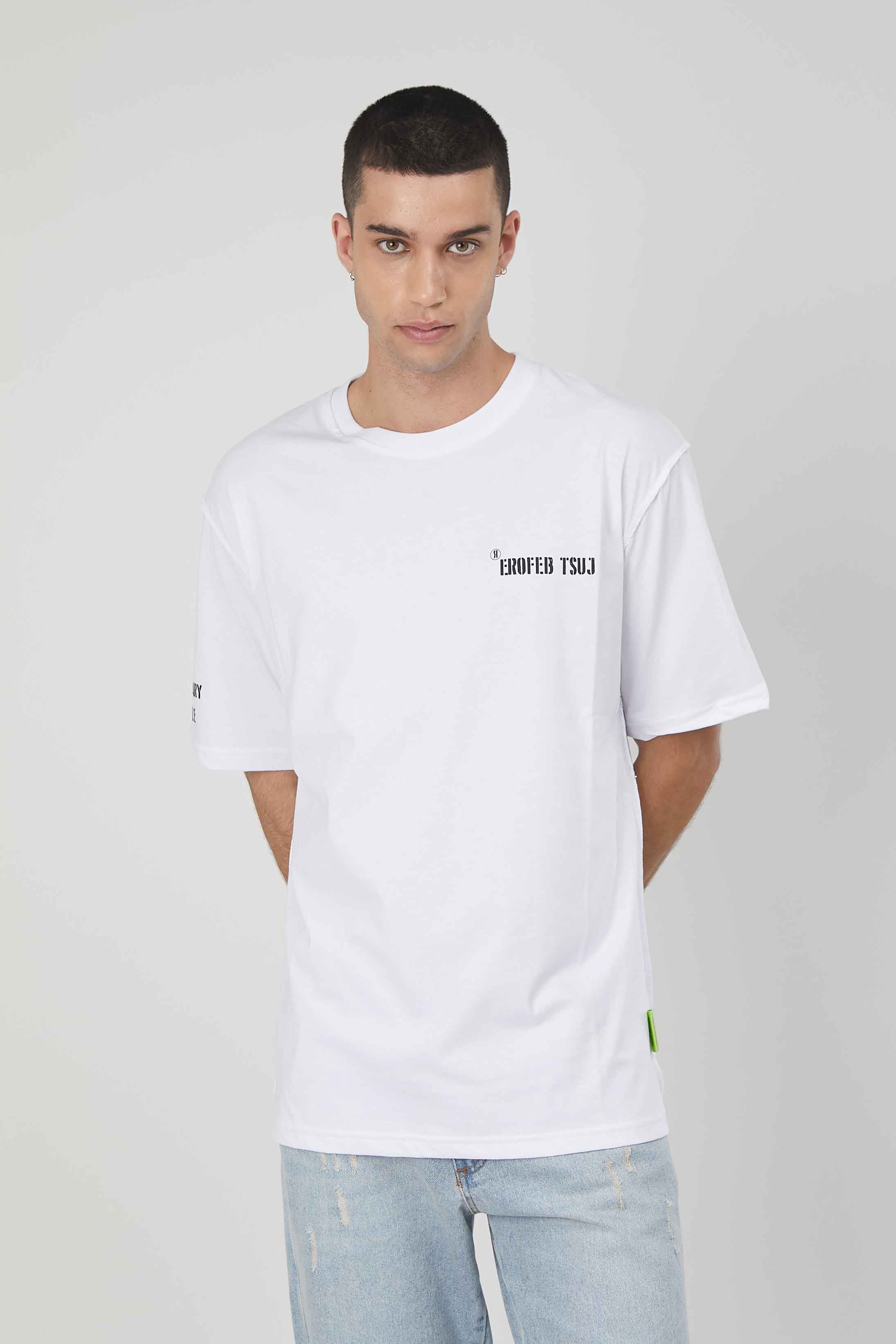T-SHIRT CUCITURE AL CONTRARIO WHITE