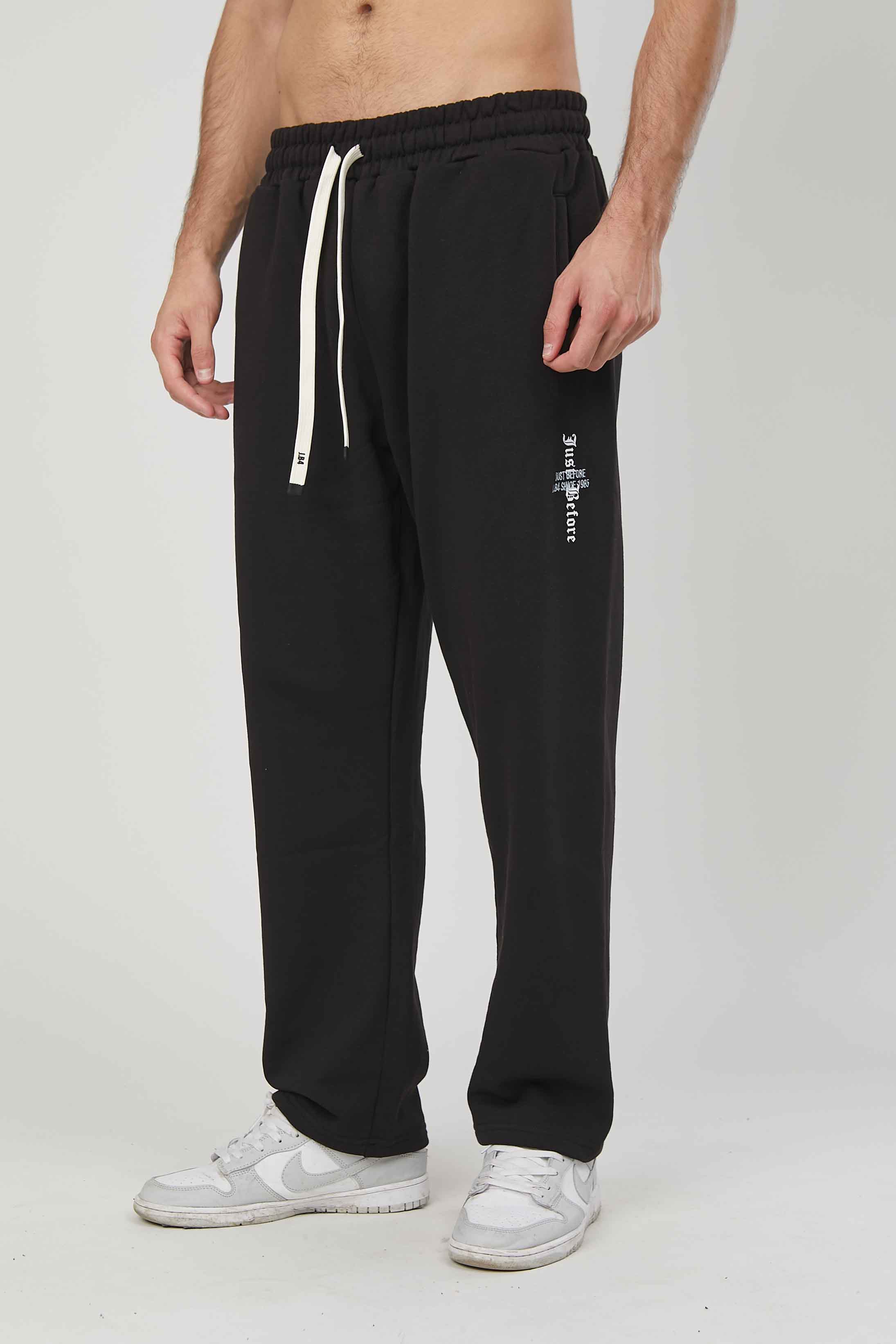 PANTALONI RICAMO STAMPA GOTICA BLACK