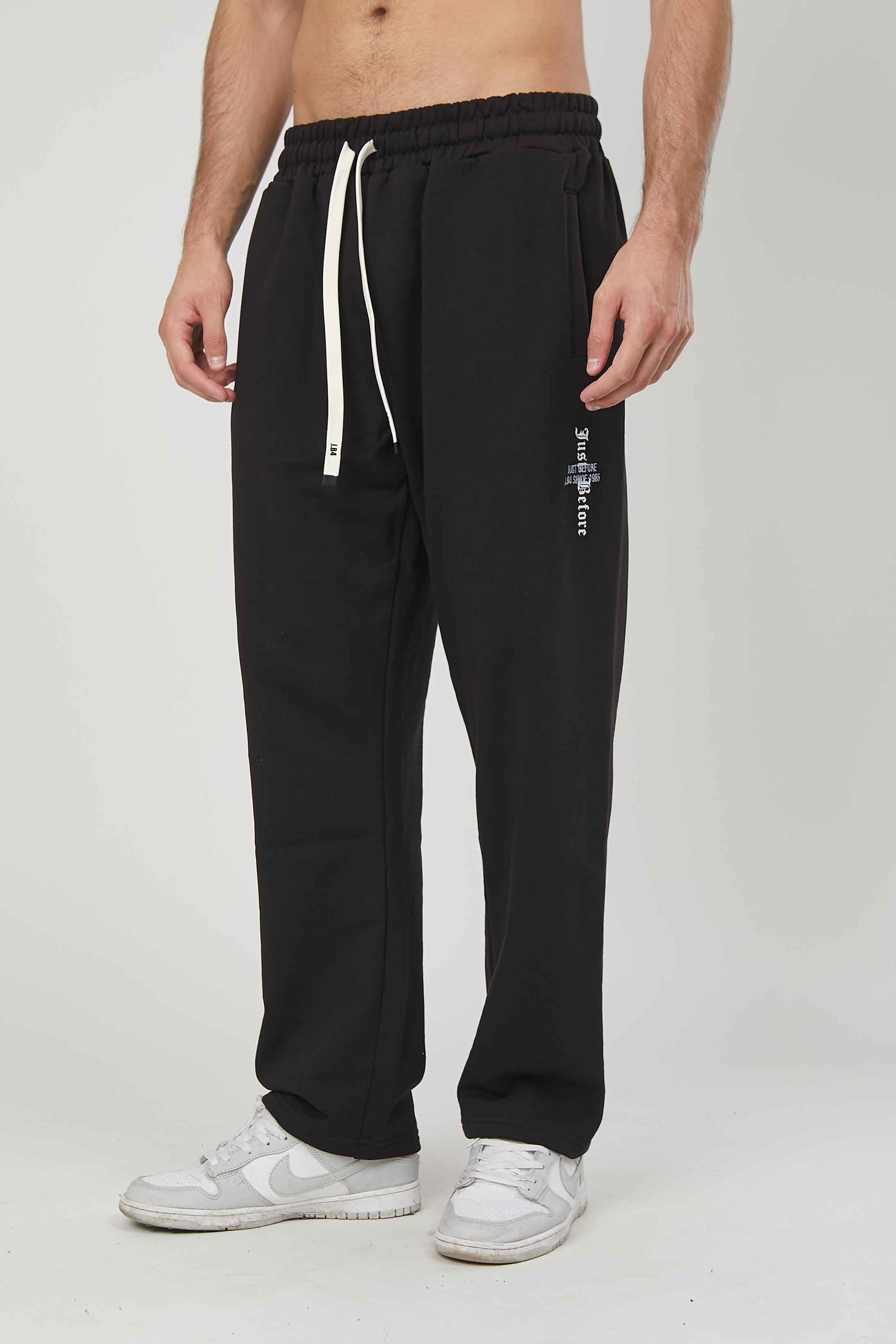 PANTALONI RICAMO STAMPA GOTICA BLACK