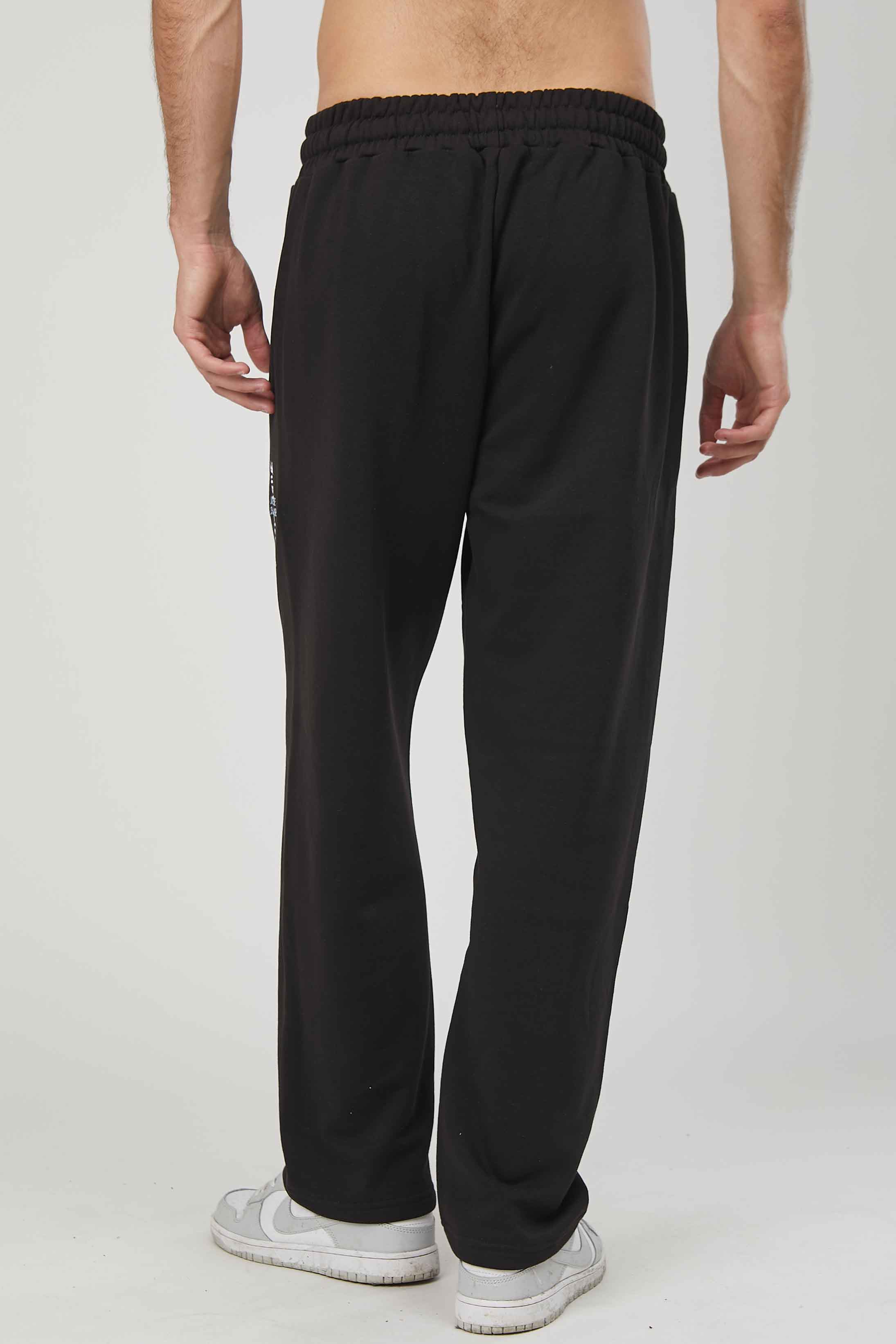 PANTALONI RICAMO STAMPA GOTICA BLACK