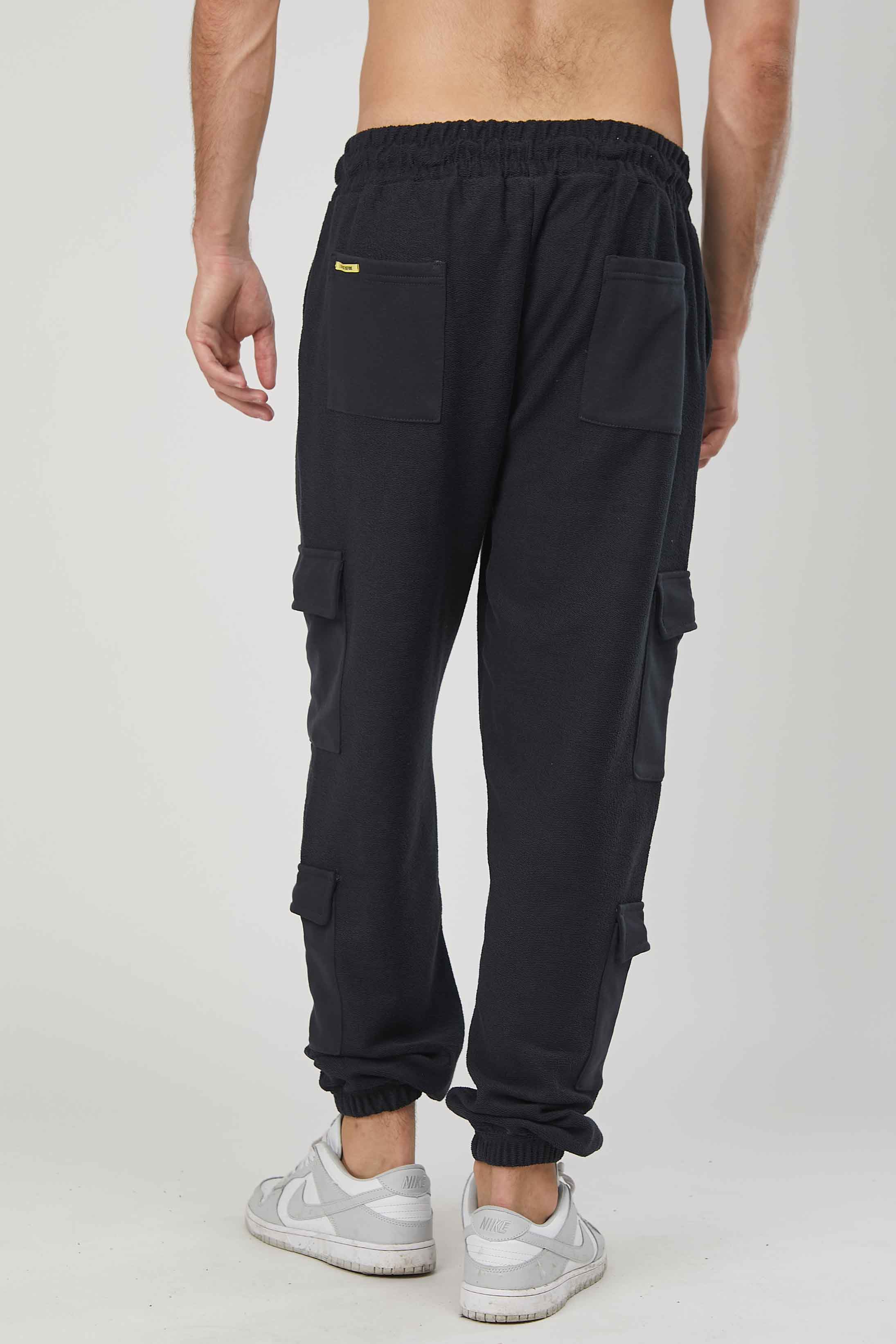 PANTALONI CARGO FELPA GARZATA GREY