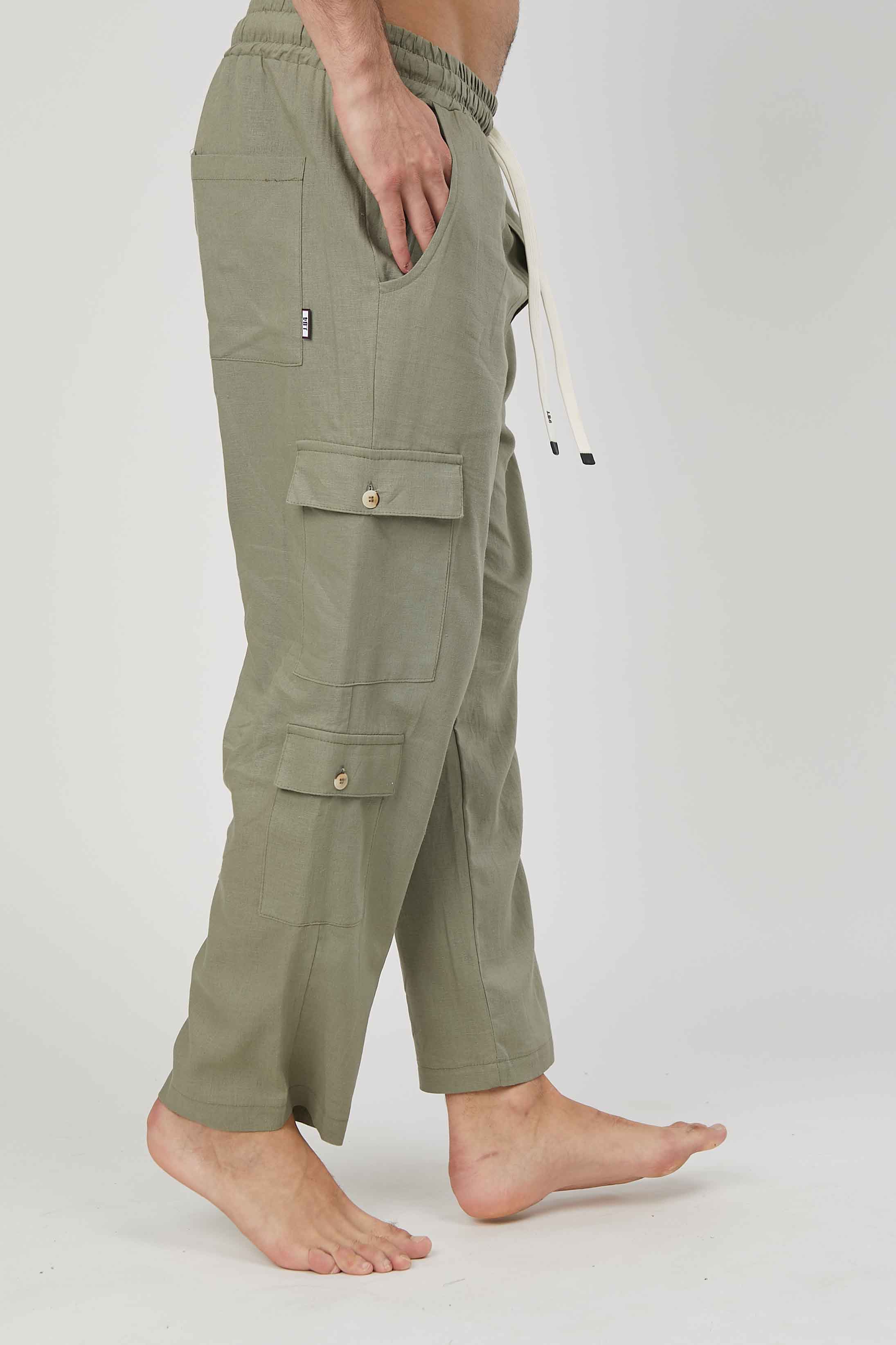 CARGO LINO TROUSERS KICK POCKETS