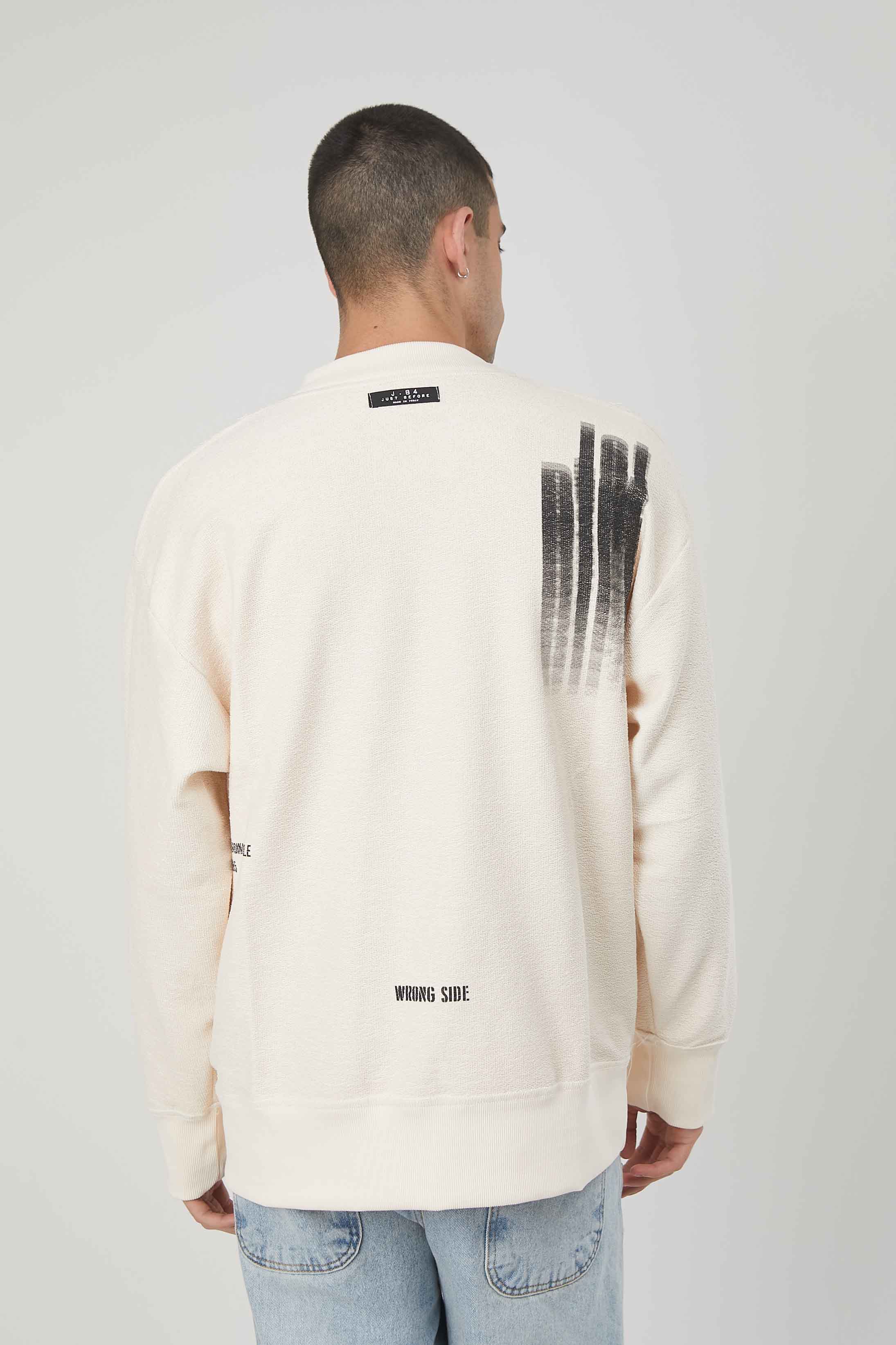 FELPA B SIDE UNISEX CREAM