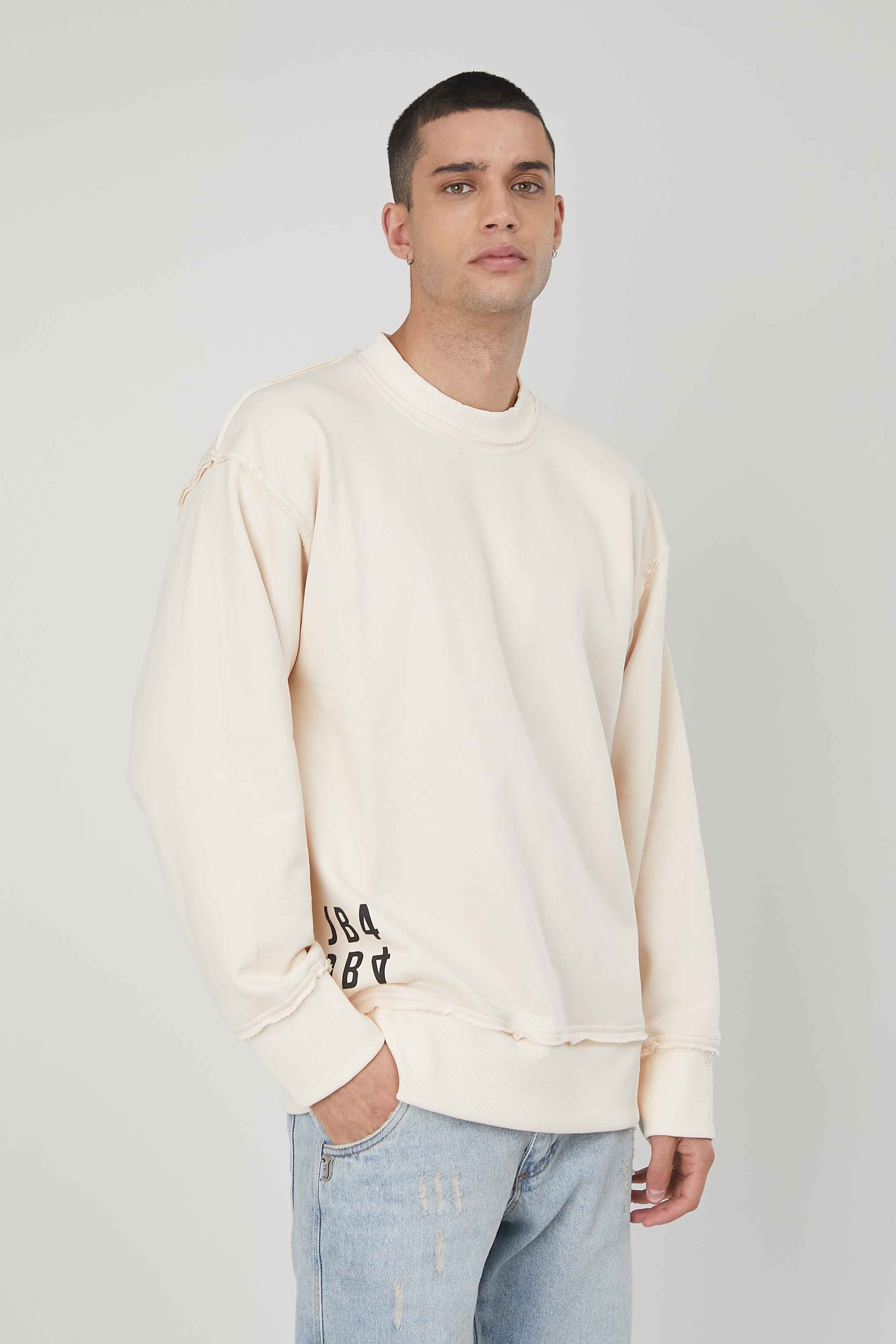 FELPA B SIDE UNISEX CREAM