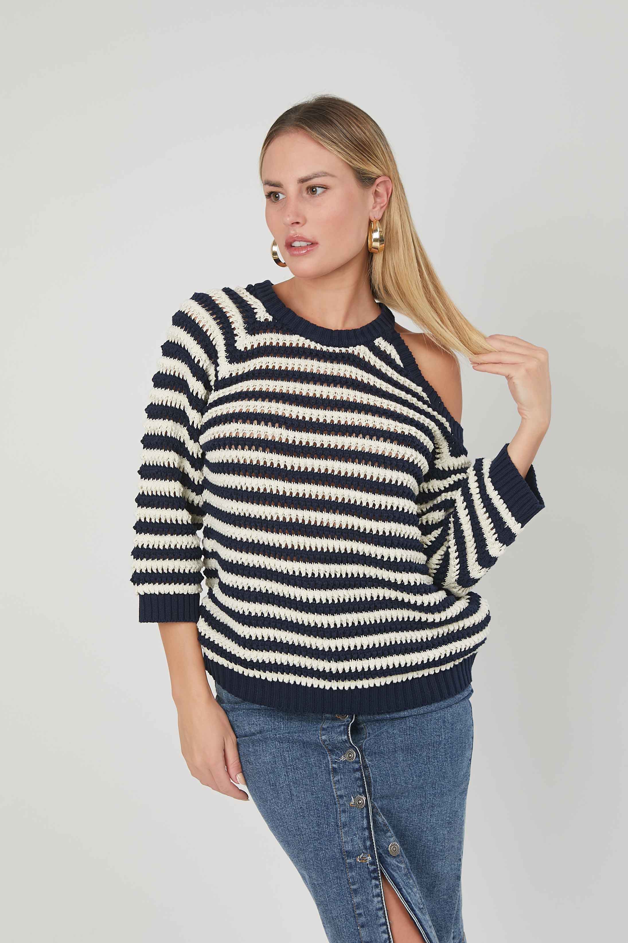 STRIPES BLACK &amp; WHITE JERSEY