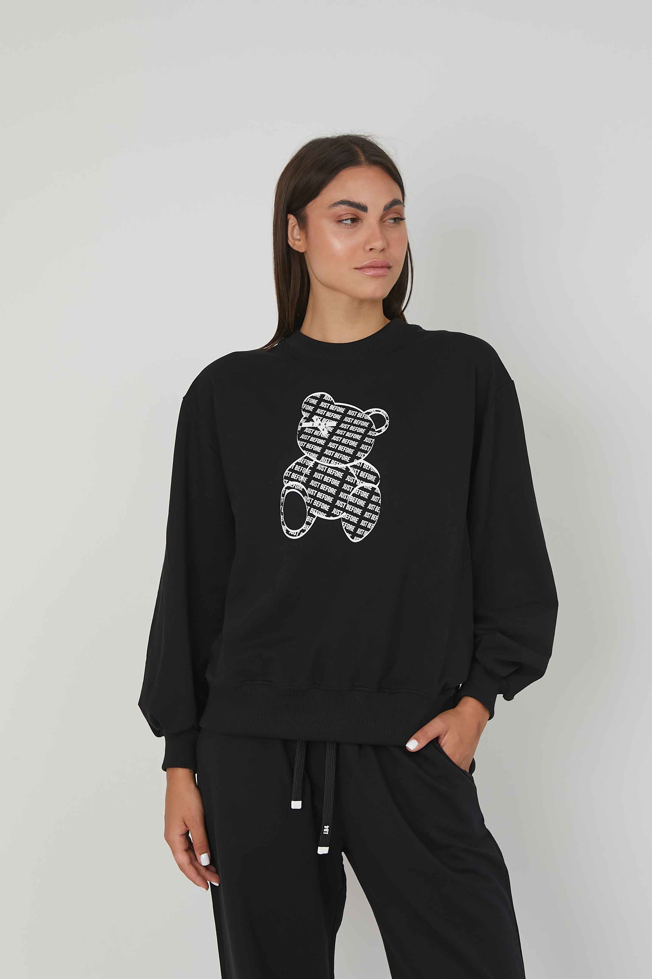 FELPA NEW ORSETTO BLACK