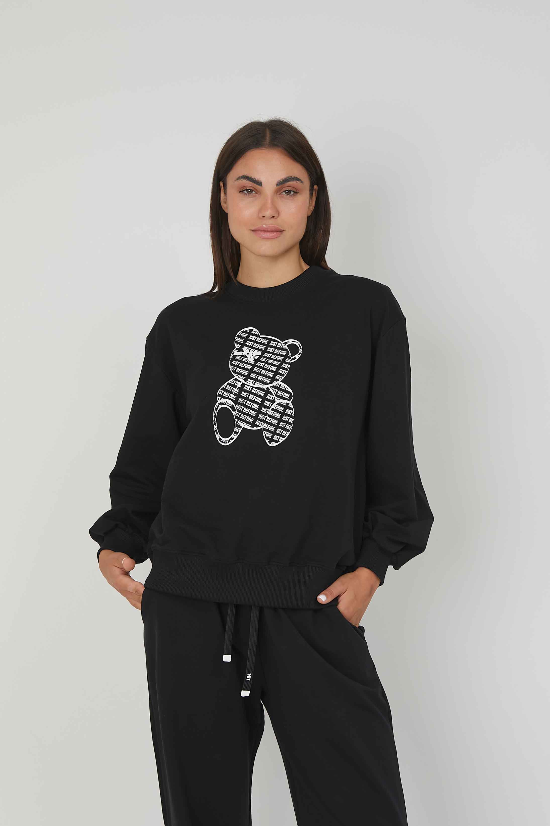 FELPA NEW ORSETTO BLACK