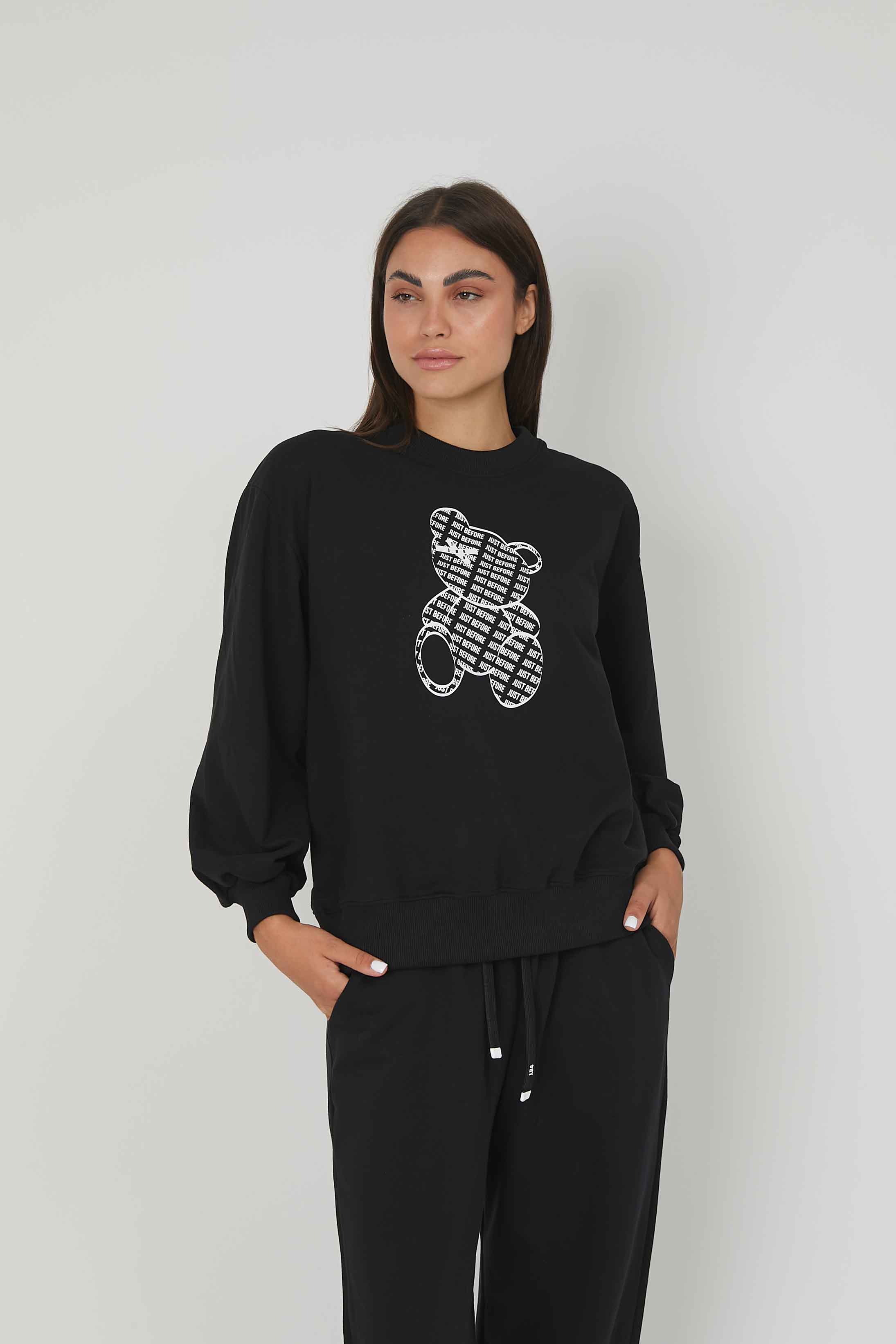 FELPA NEW ORSETTO BLACK