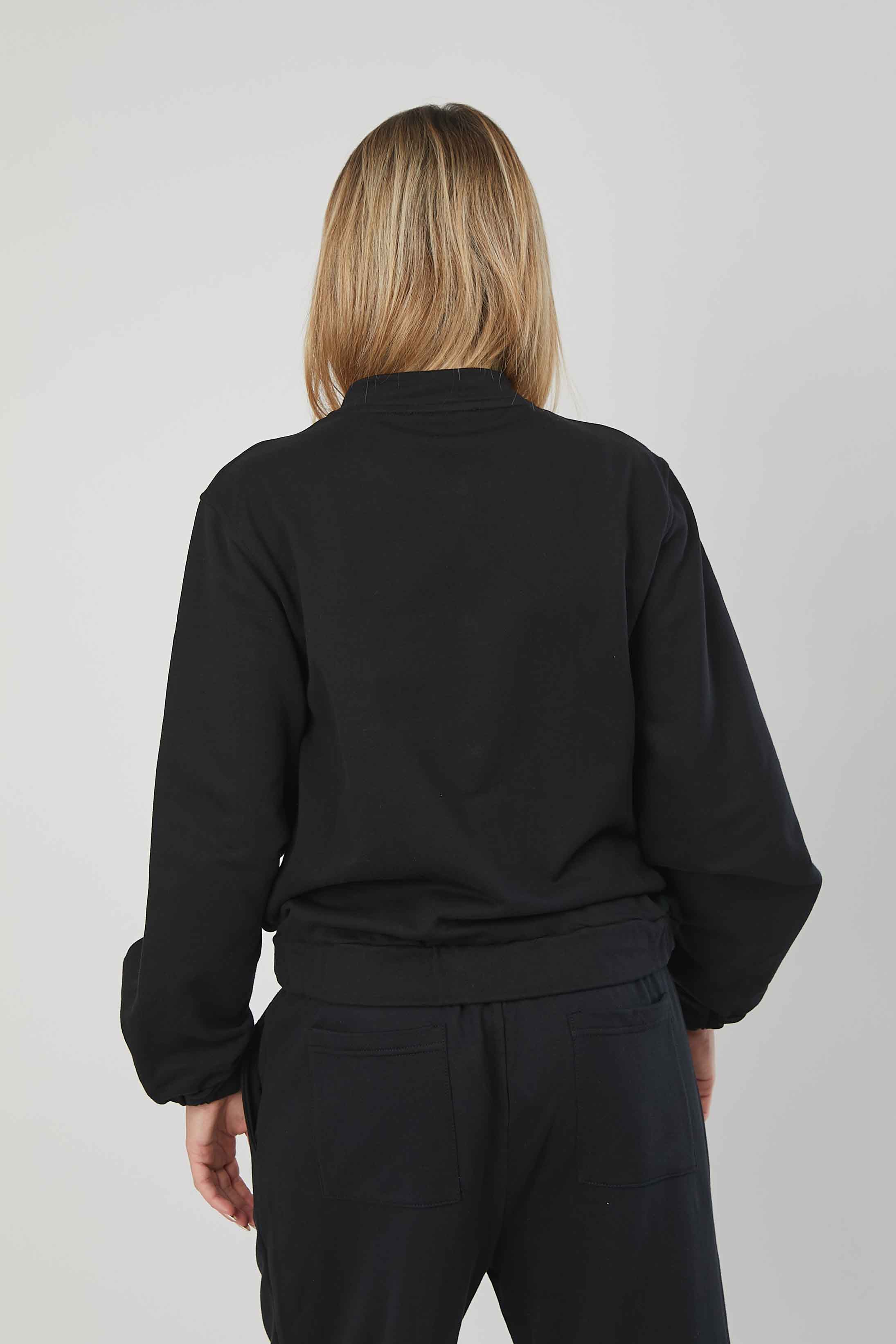 BOMBER IN FELPA LOGO BLACK