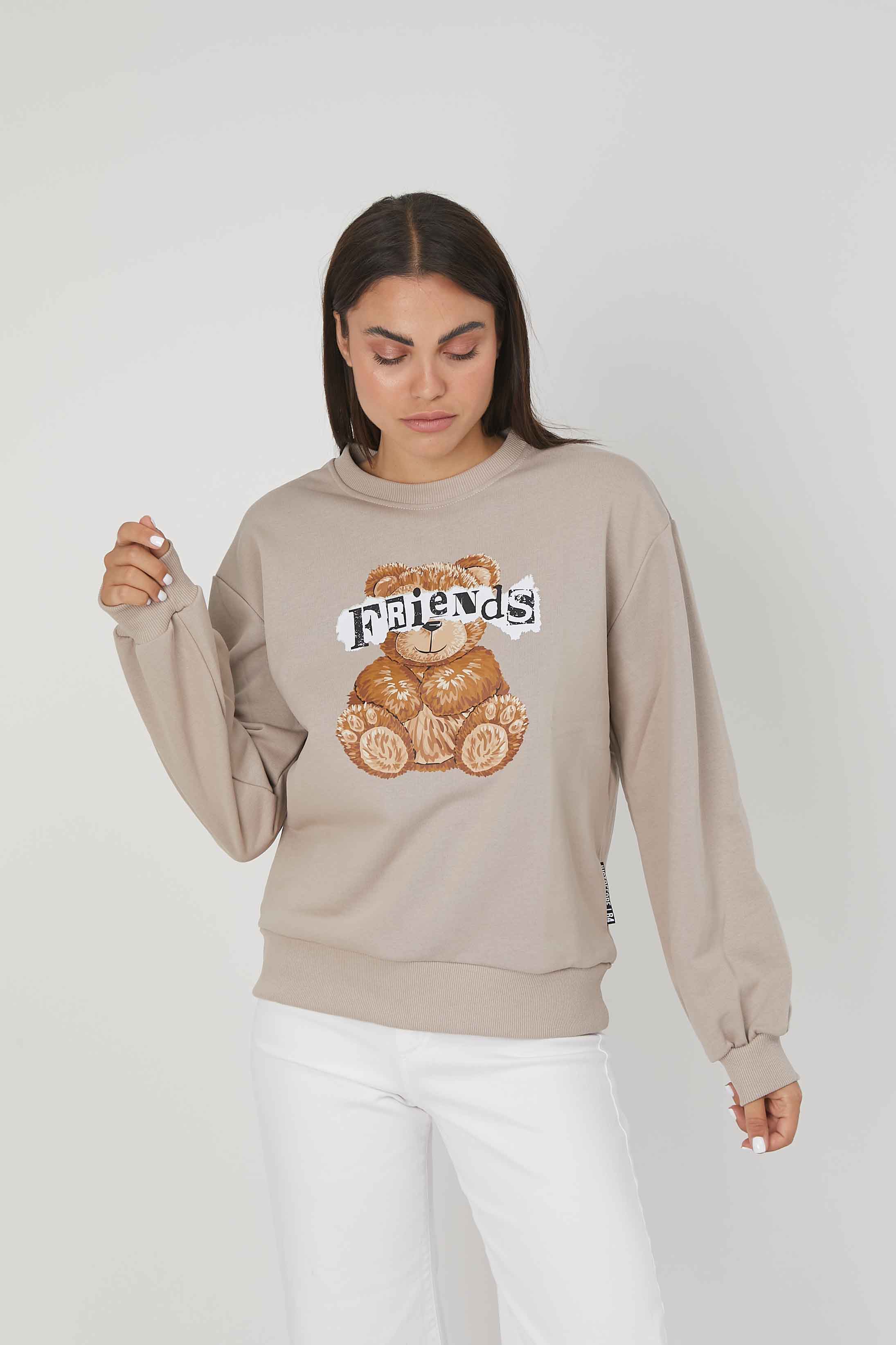 FELPA ORSETTO FRIENDS SAND