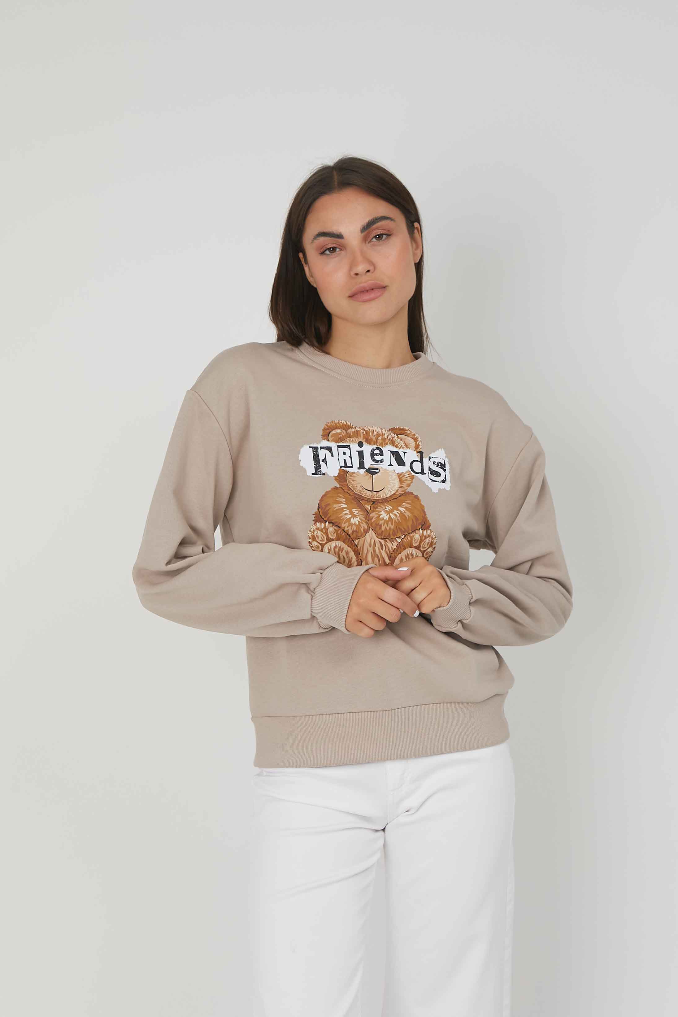 FELPA ORSETTO FRIENDS SAND