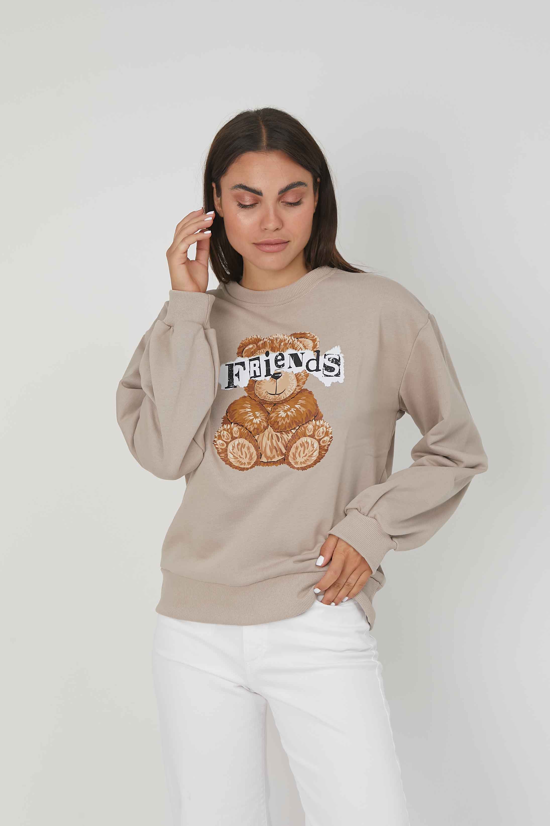FELPA ORSETTO FRIENDS SAND