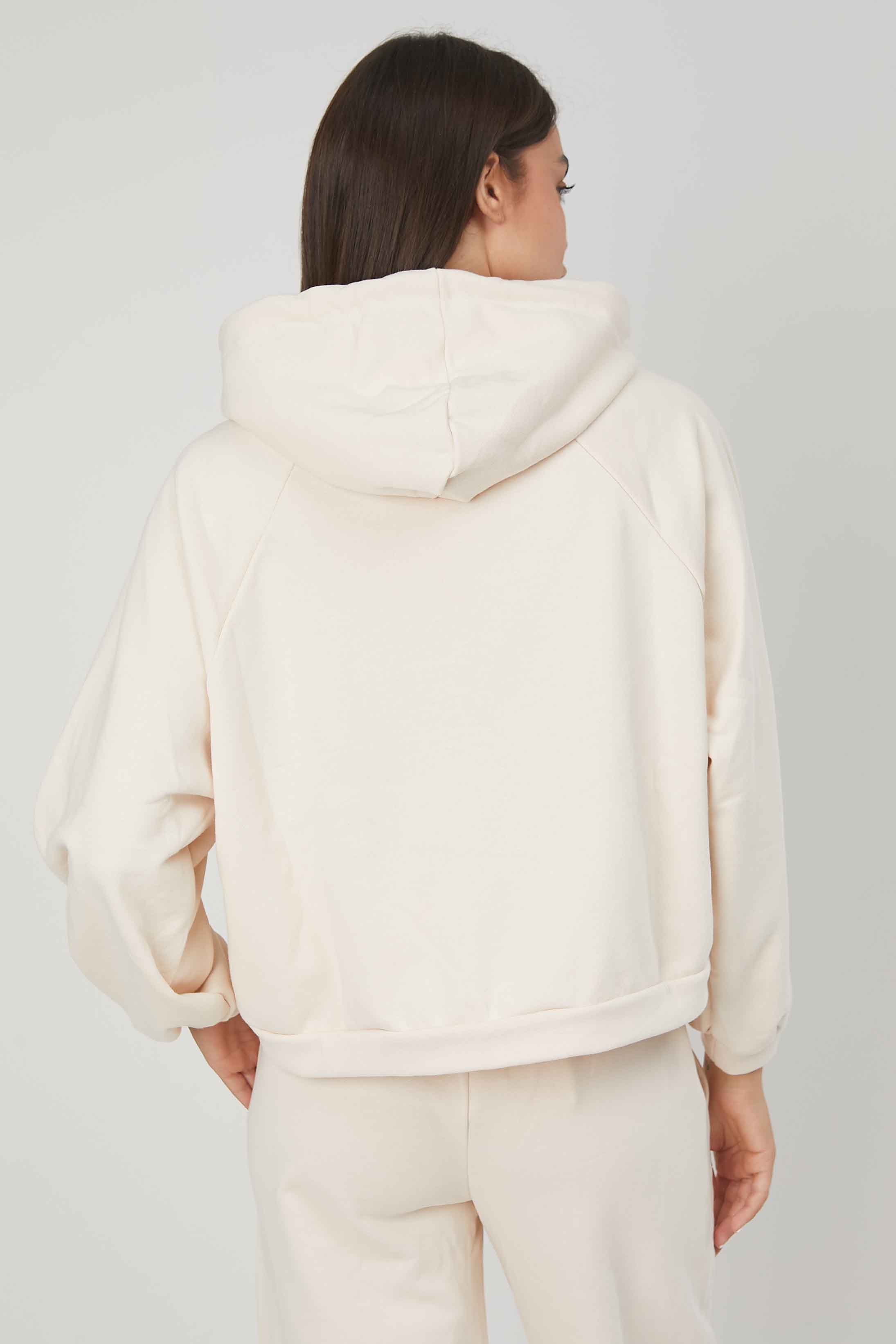 FELPA ZIP ORSETTO CUPIDO CREAM