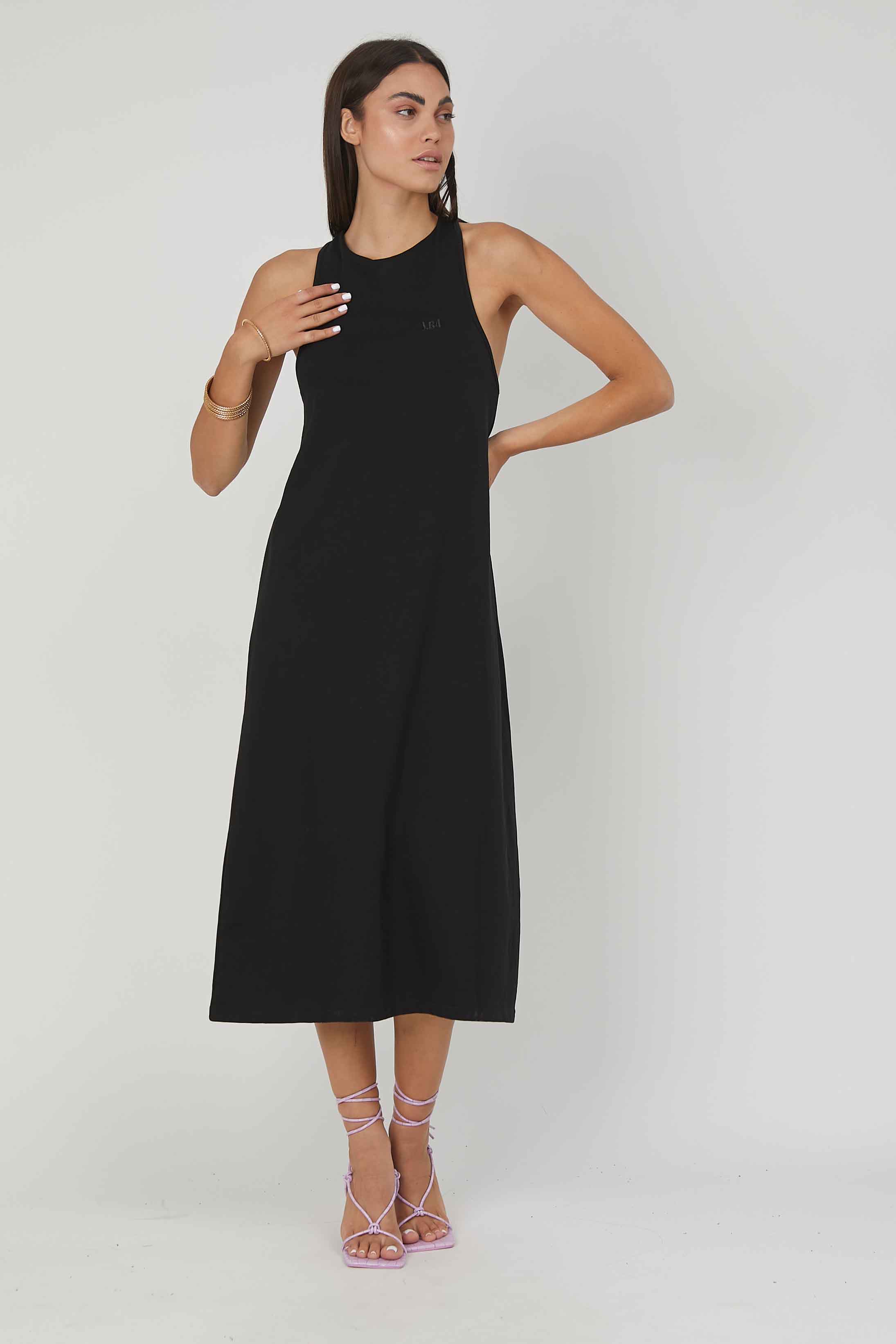 ABITO IN JERSEY SMANICATO BLACK