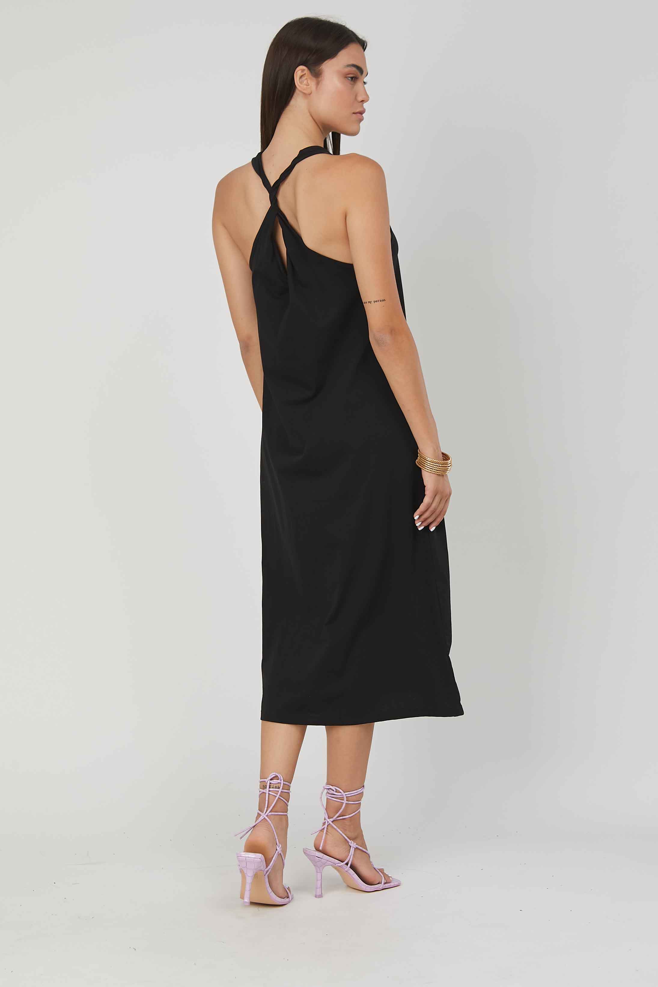 ABITO IN JERSEY SMANICATO BLACK