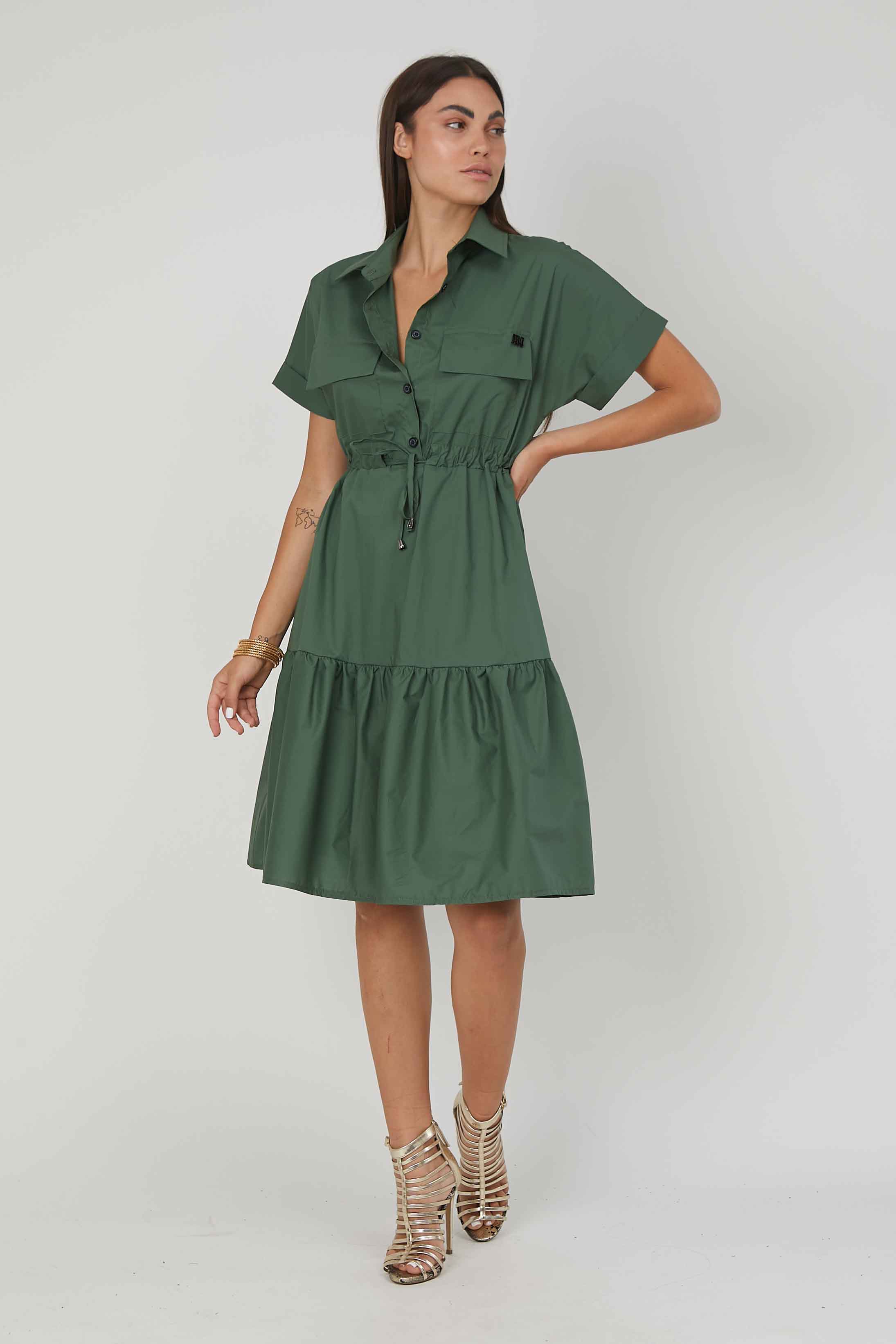 ABITO POPELINE BALZE MILITARY