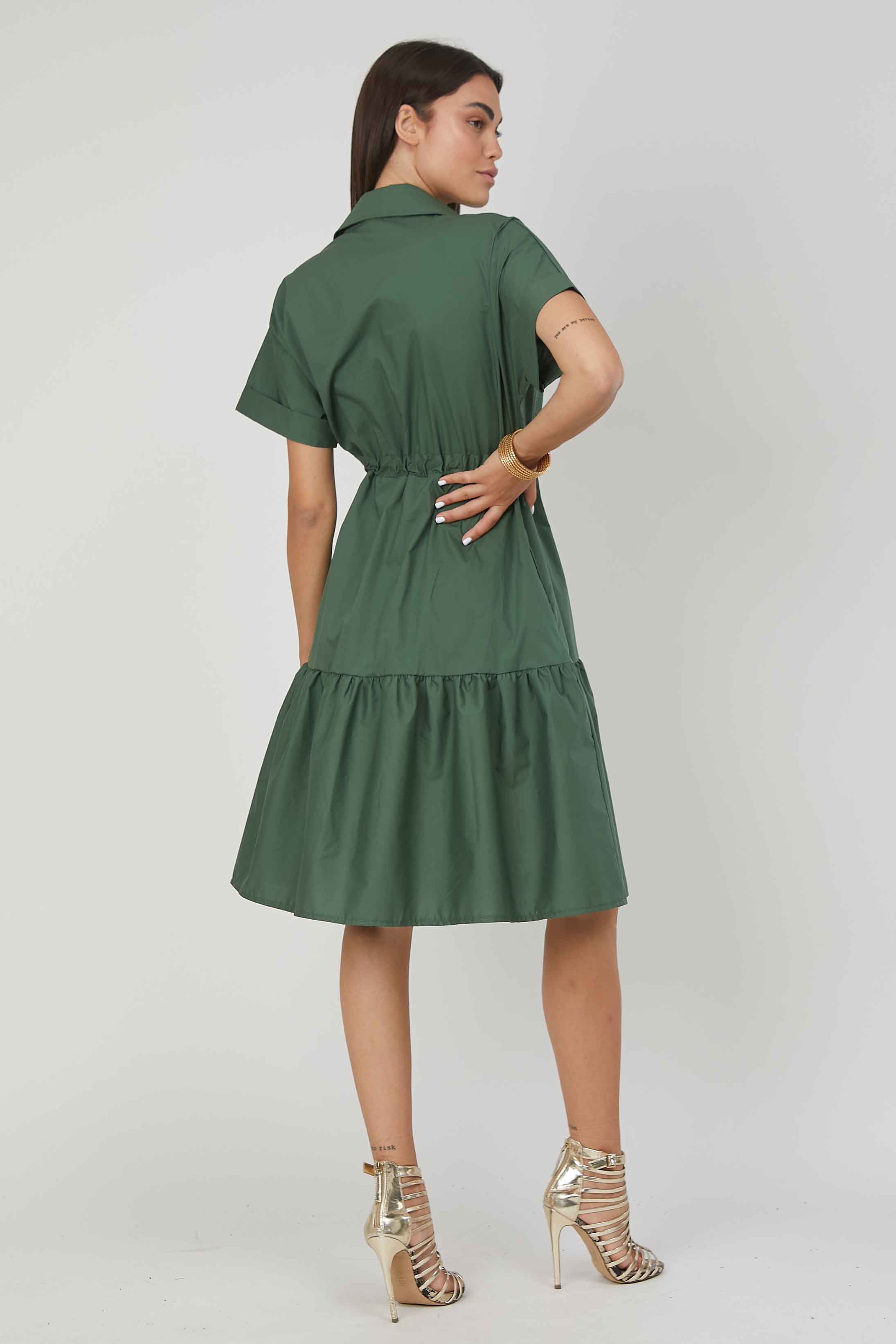 ABITO POPELINE BALZE MILITARY