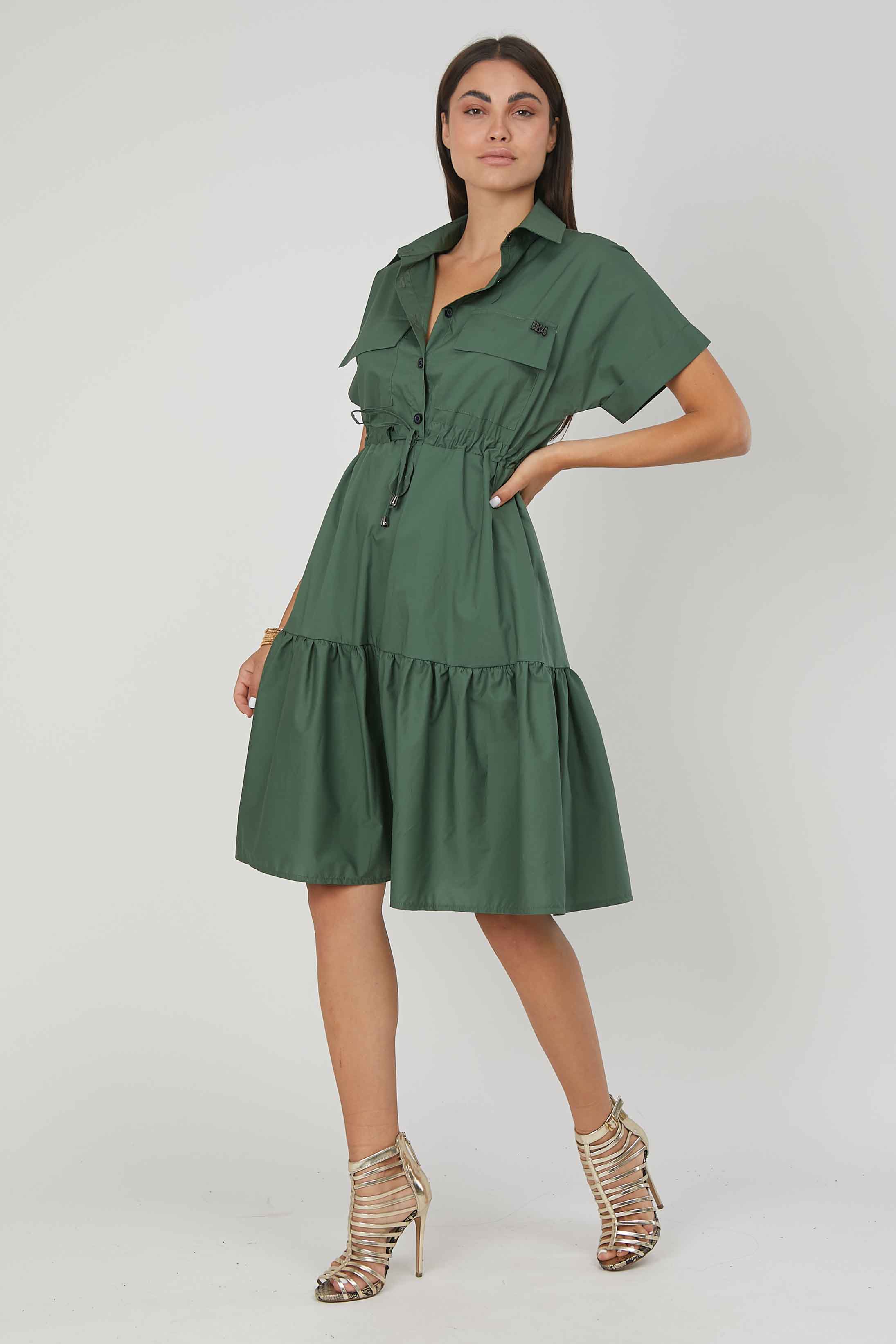 ABITO POPELINE BALZE MILITARY