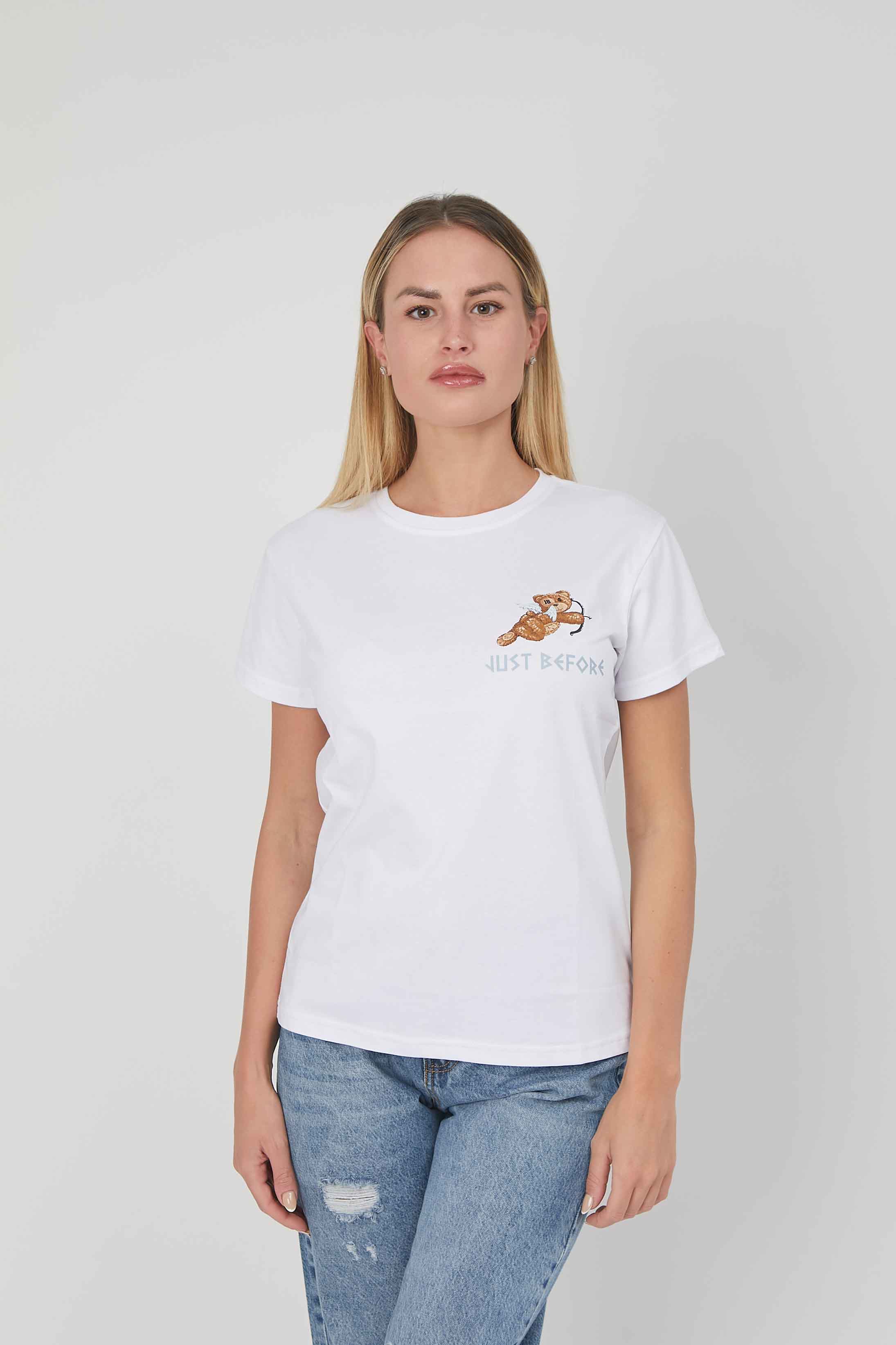 T-SHIRT MINI ORSETTO CUPIDO WHITE