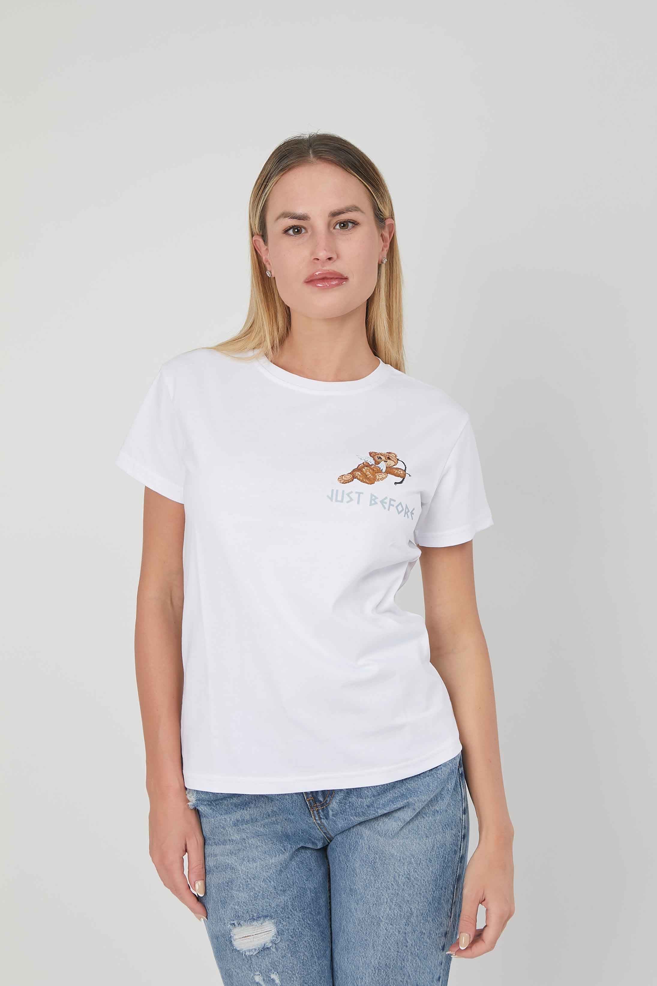 T-SHIRT MINI ORSETTO CUPIDO WHITE