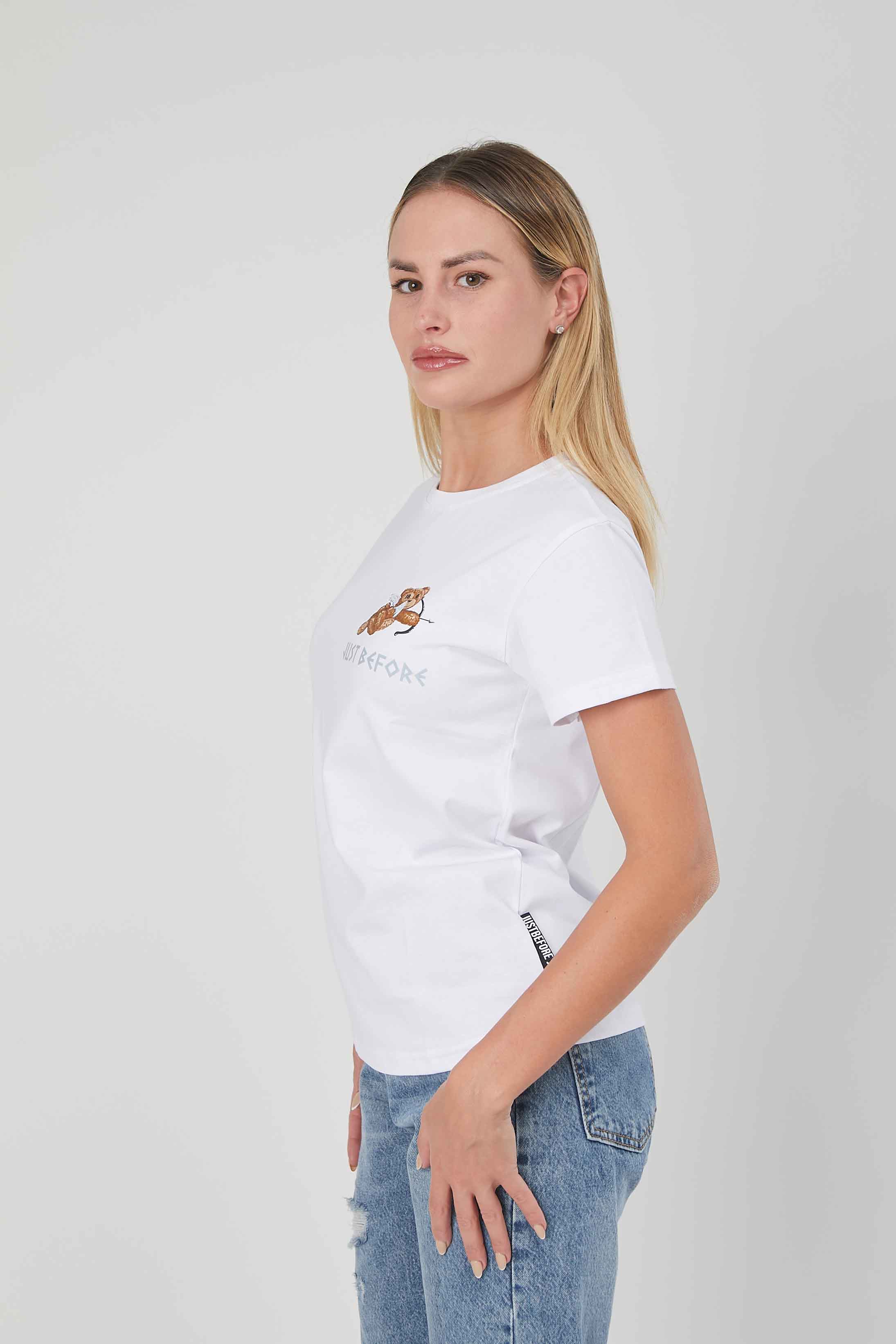 T-SHIRT MINI ORSETTO CUPIDO WHITE