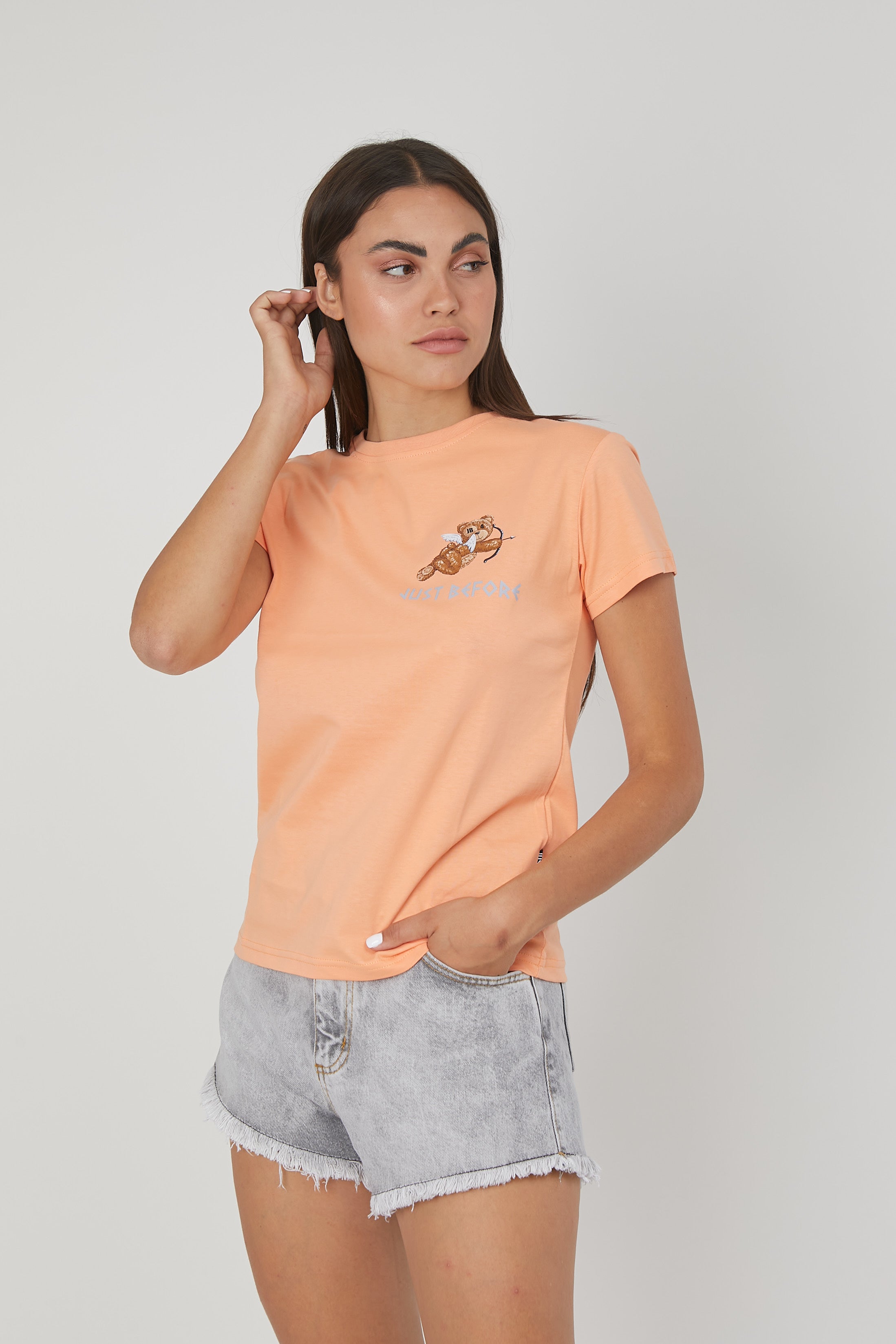 T-SHIRT MINI ORSETTO CUPIDO SALMON