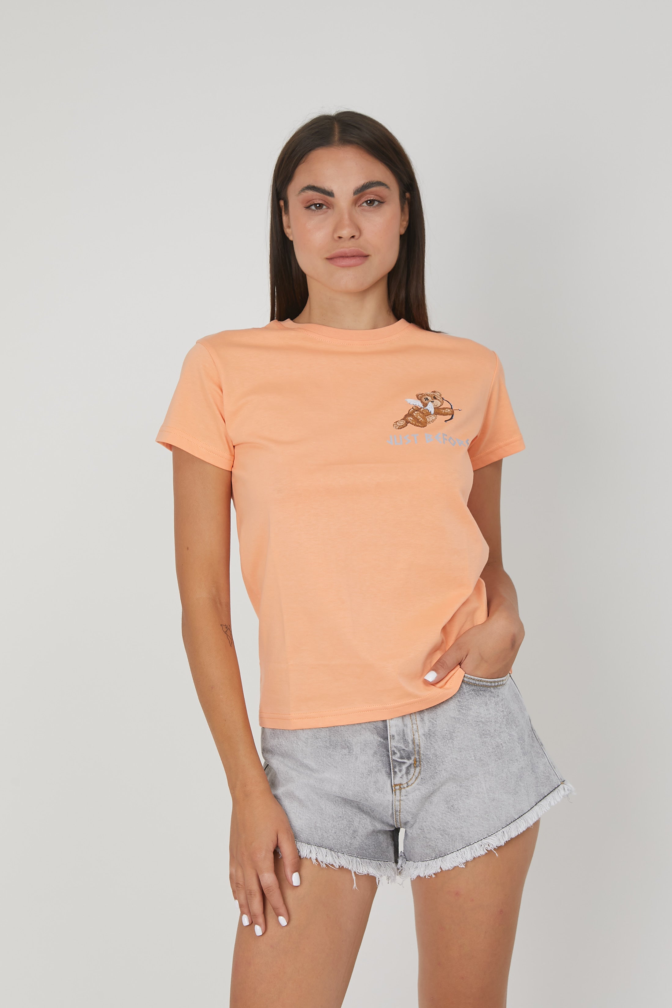 T-SHIRT MINI ORSETTO CUPIDO SALMON