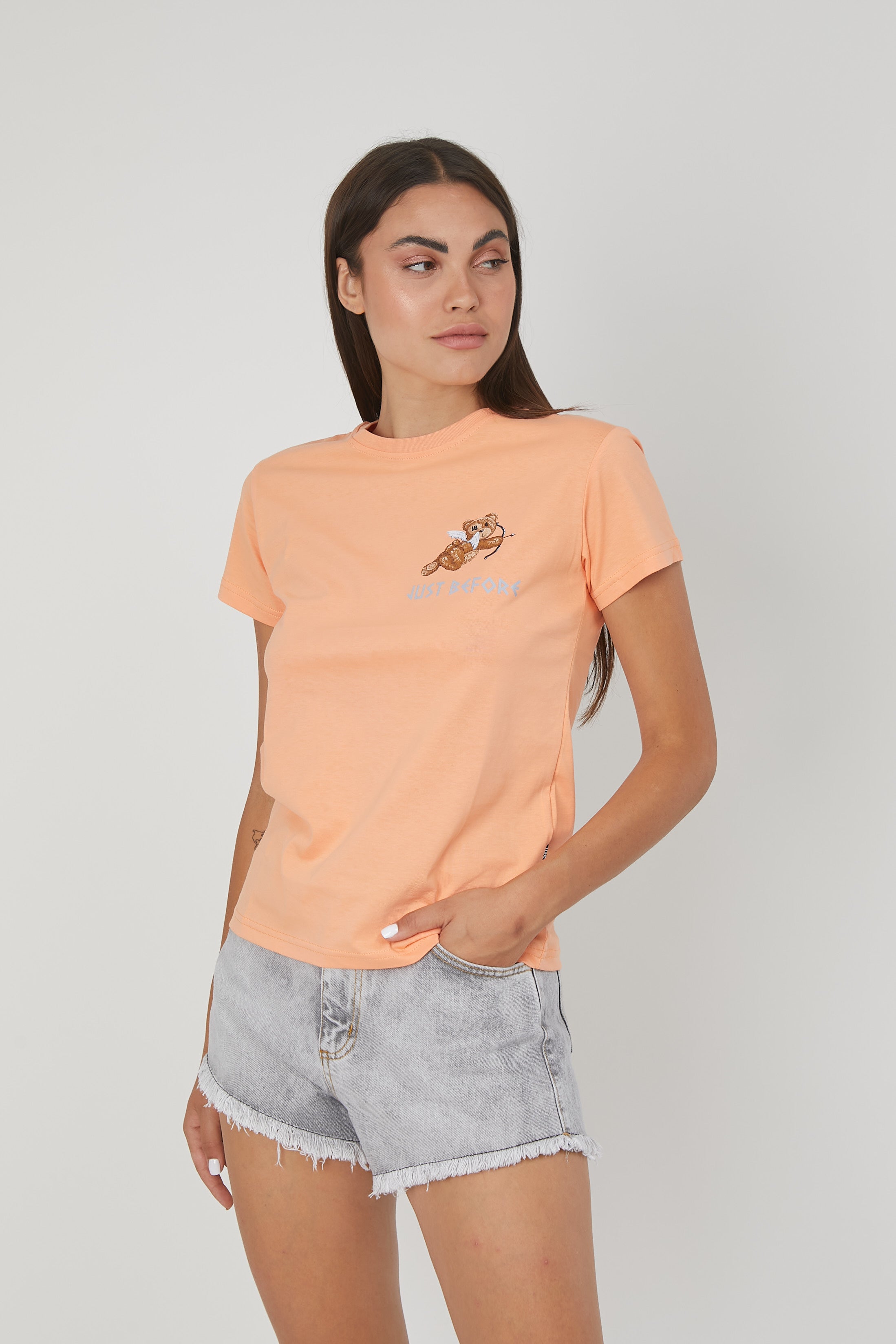 T-SHIRT MINI ORSETTO CUPIDO SALMON