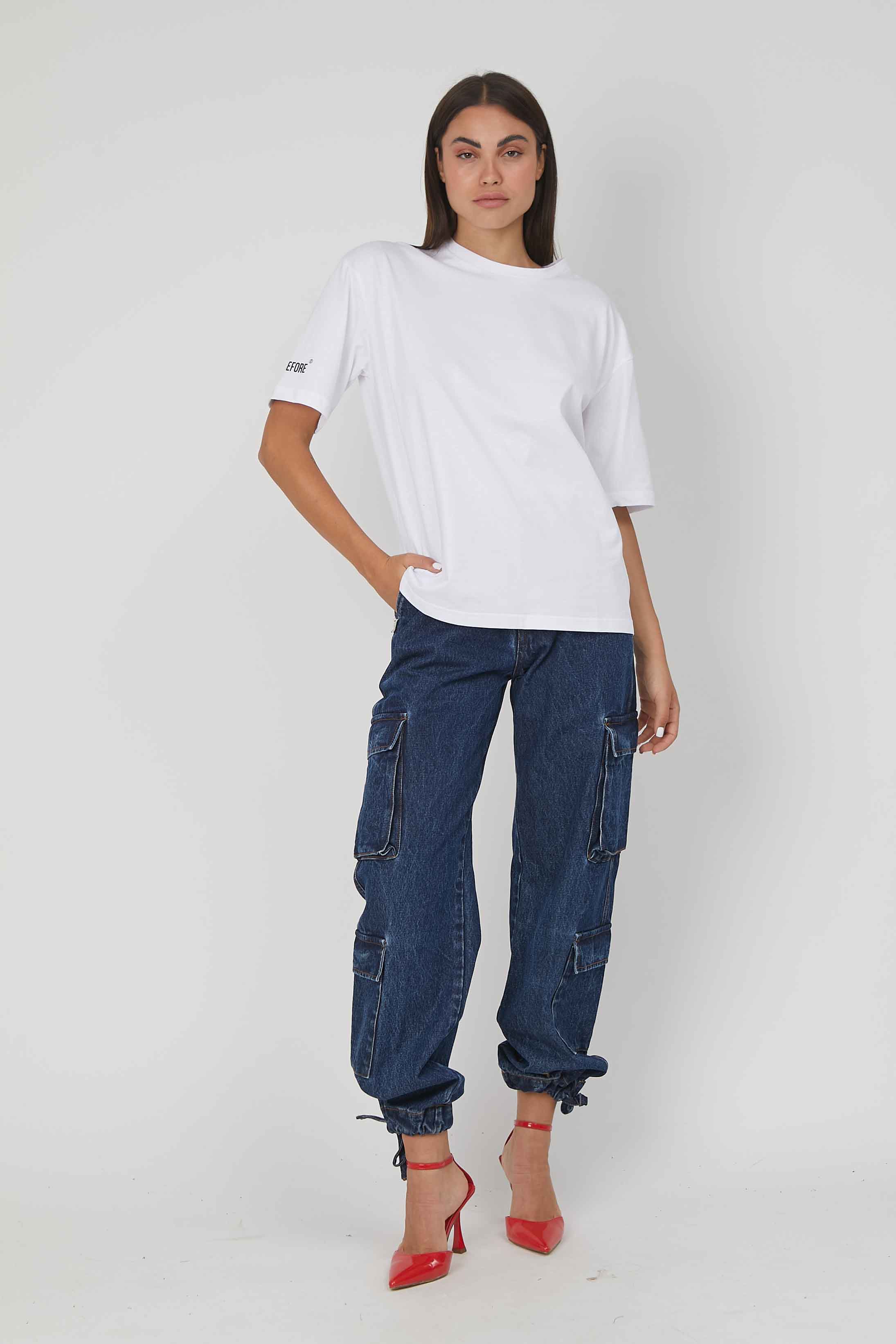 JEANS CARGO LACCEPTS DARK BLUE