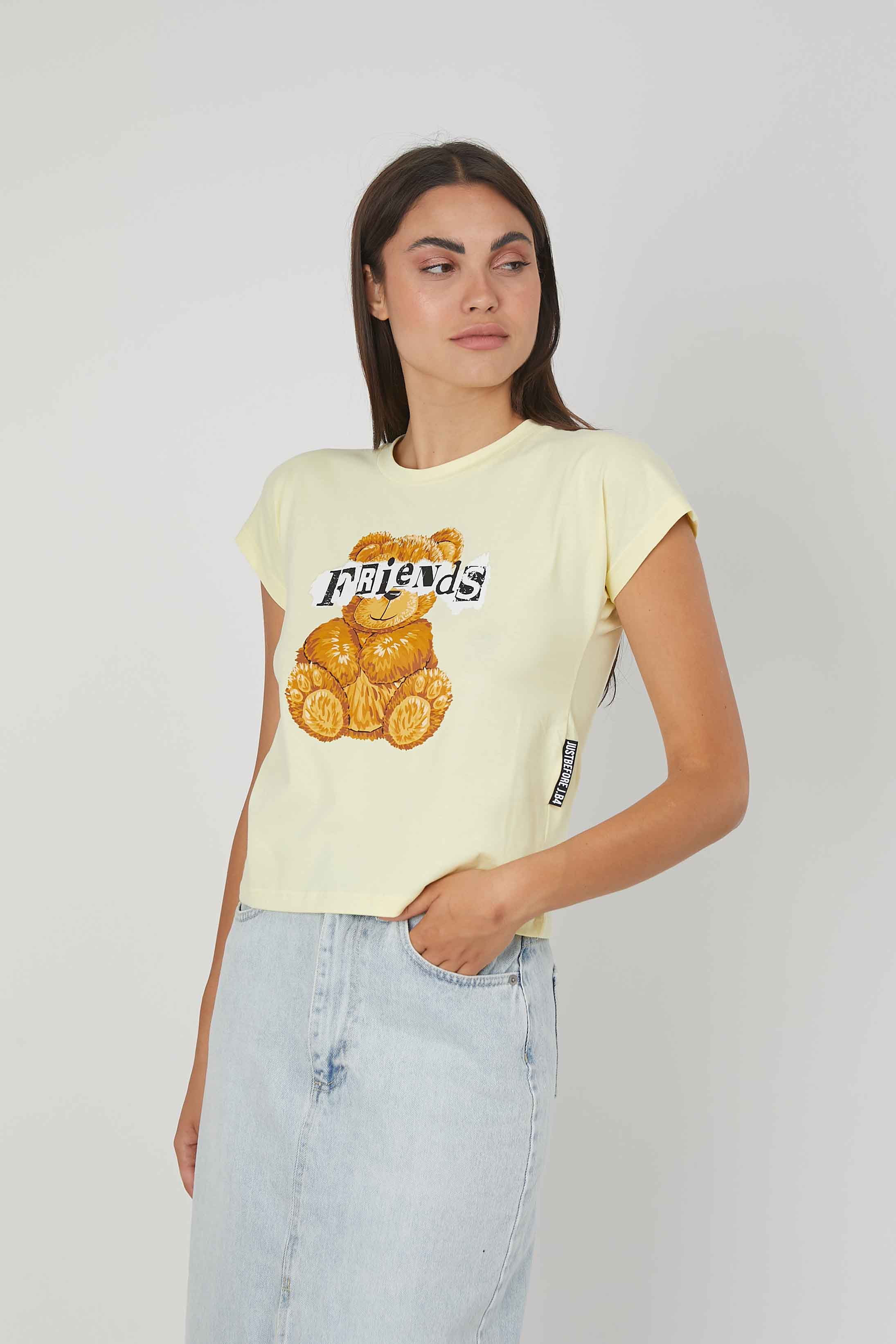 T-SHIRT ORSETTO FRIENDS YELLOW