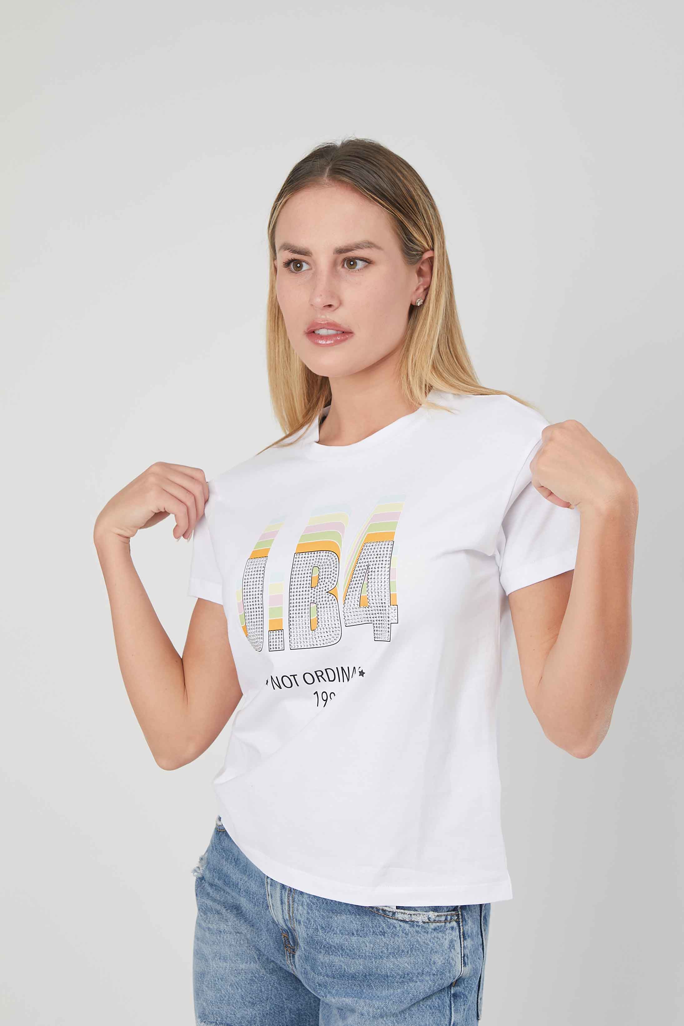 T-SHIRT LOGO ARCOBALENO WHITE